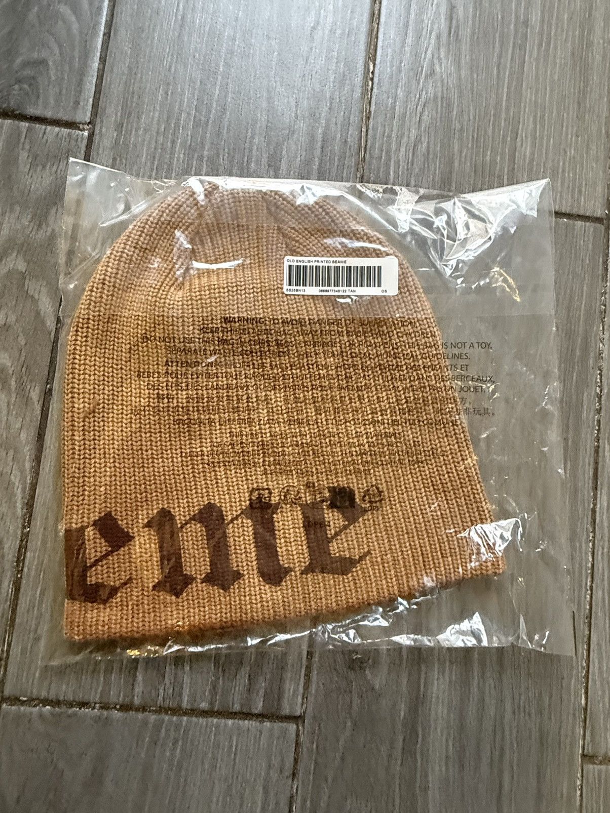 Supreme Supreme Old English Printed Beanie Brown Size ONE SIZE - 2 Thumbnail