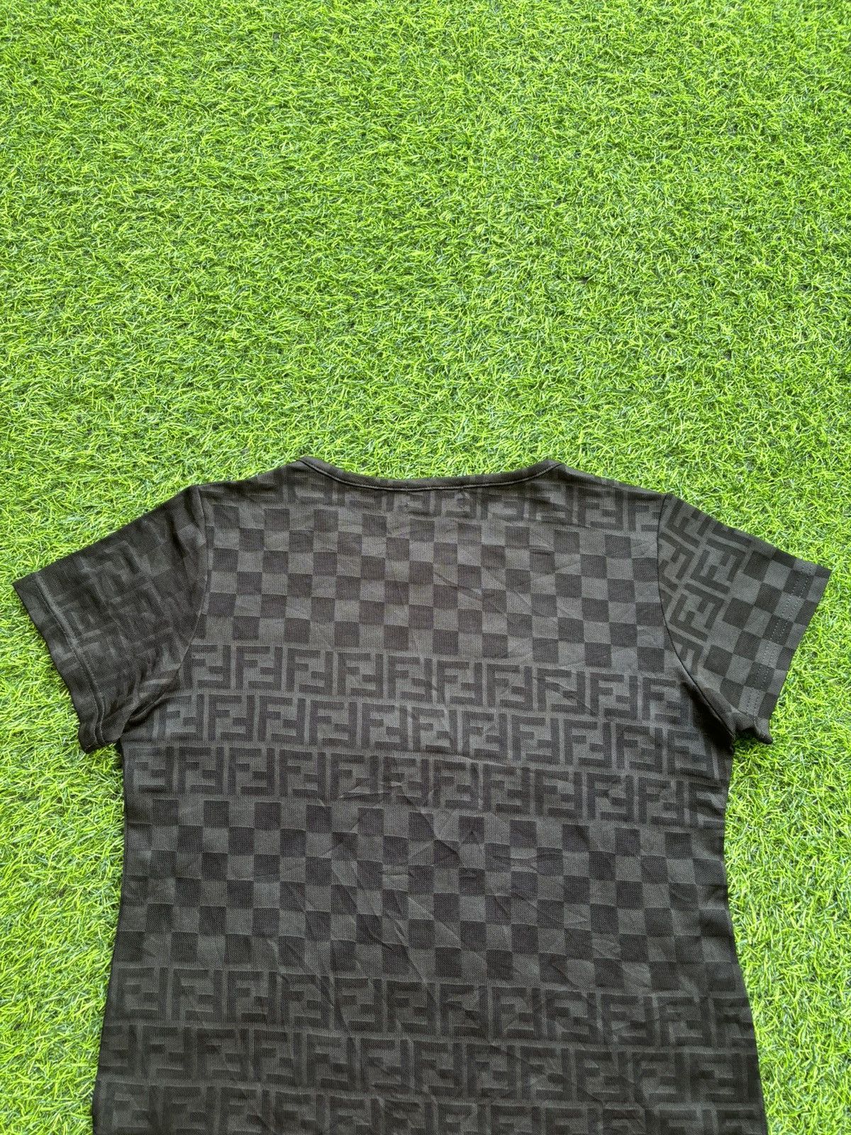Fendi Vintage Fendi Monogram Black Tshirt Size M / US 6-8 / IT 42-44 - 3 Thumbnail