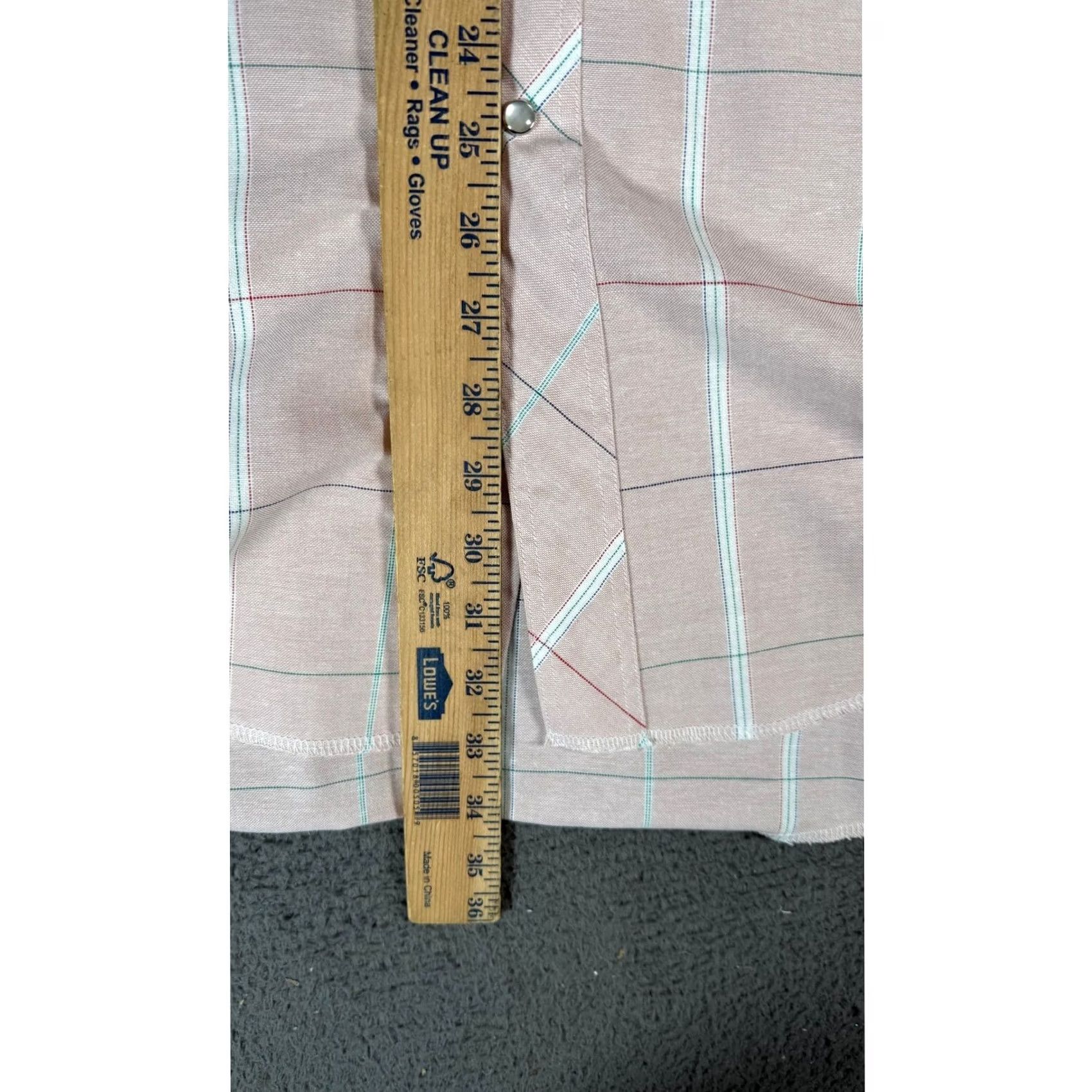 Wrangler VINTAGE Wrangler Cowboy Cut Western Shirt Plaid Long Sleeve Pink Mens 18 1/2-34 Size US XXL / EU 58 / 5 - 6 Thumbnail