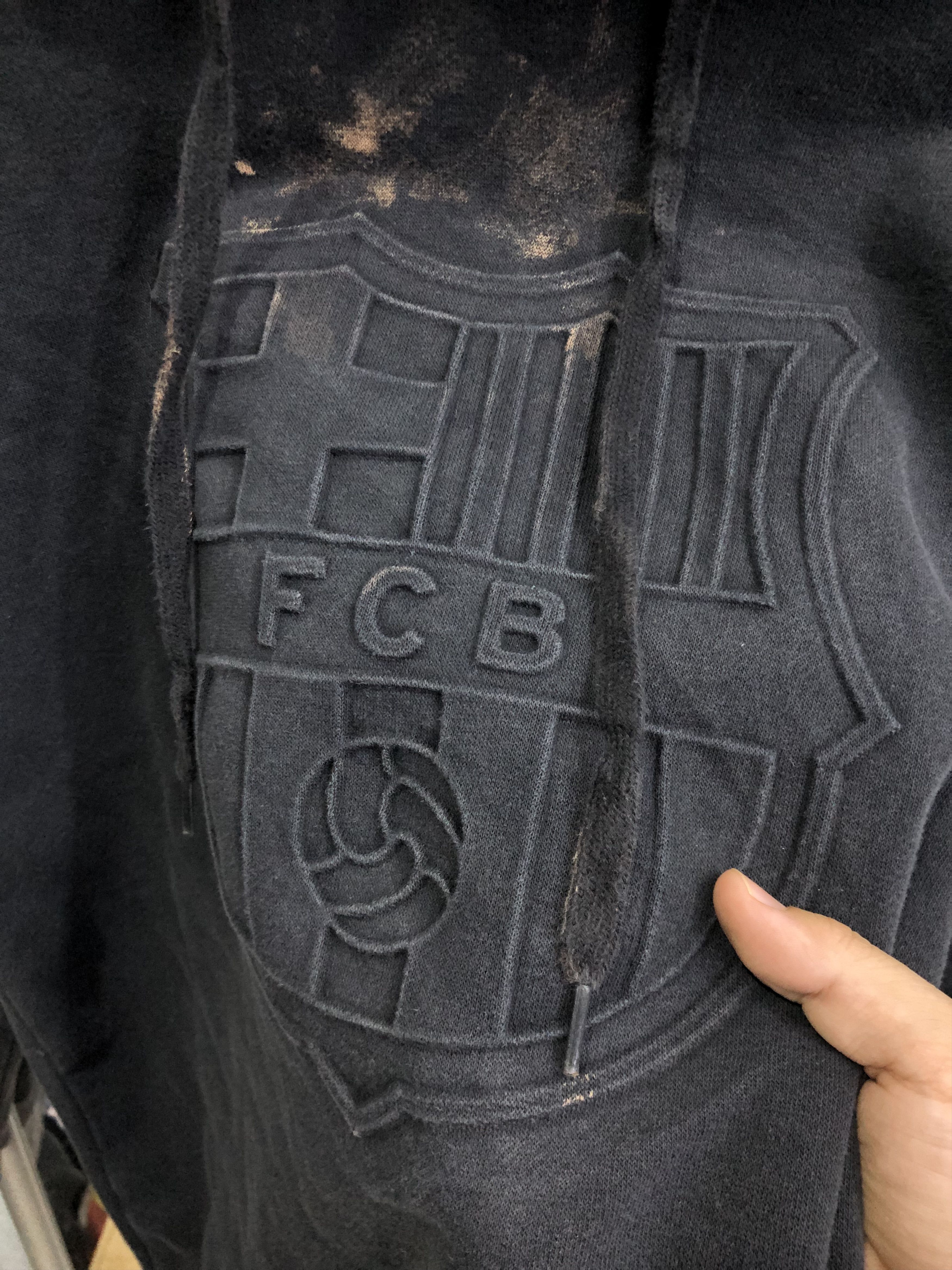 Other FC Barcelona Embossed Crest Black Hoodie Distressed Size US S / EU 44-46 / 1 - 4 Thumbnail