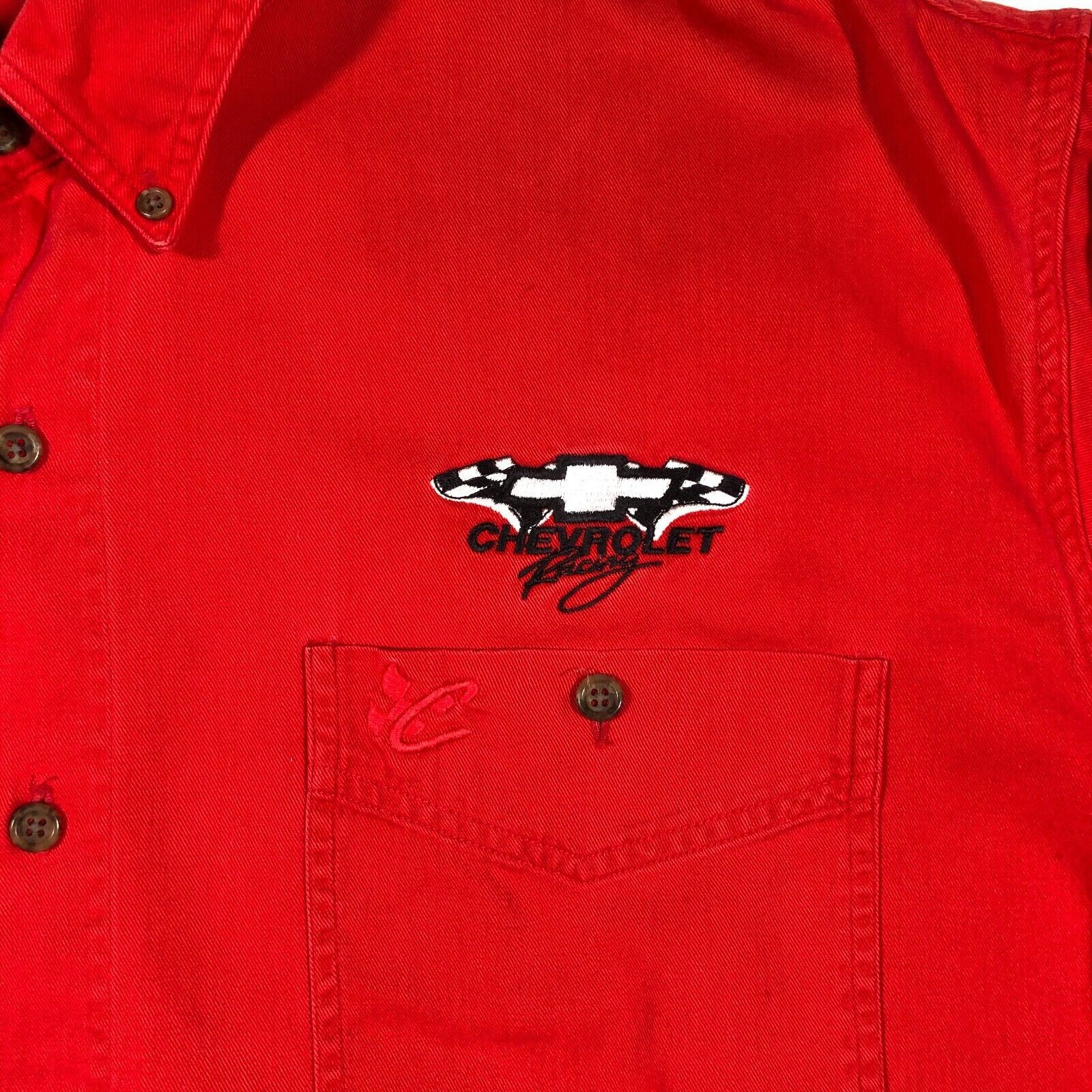 Chase Authentics × NASCAR Vintage 90s Chevrolet Racing Red Button Up Shirt LS size XXL Size US XXL / EU 58 / 5 - 2 Thumbnail
