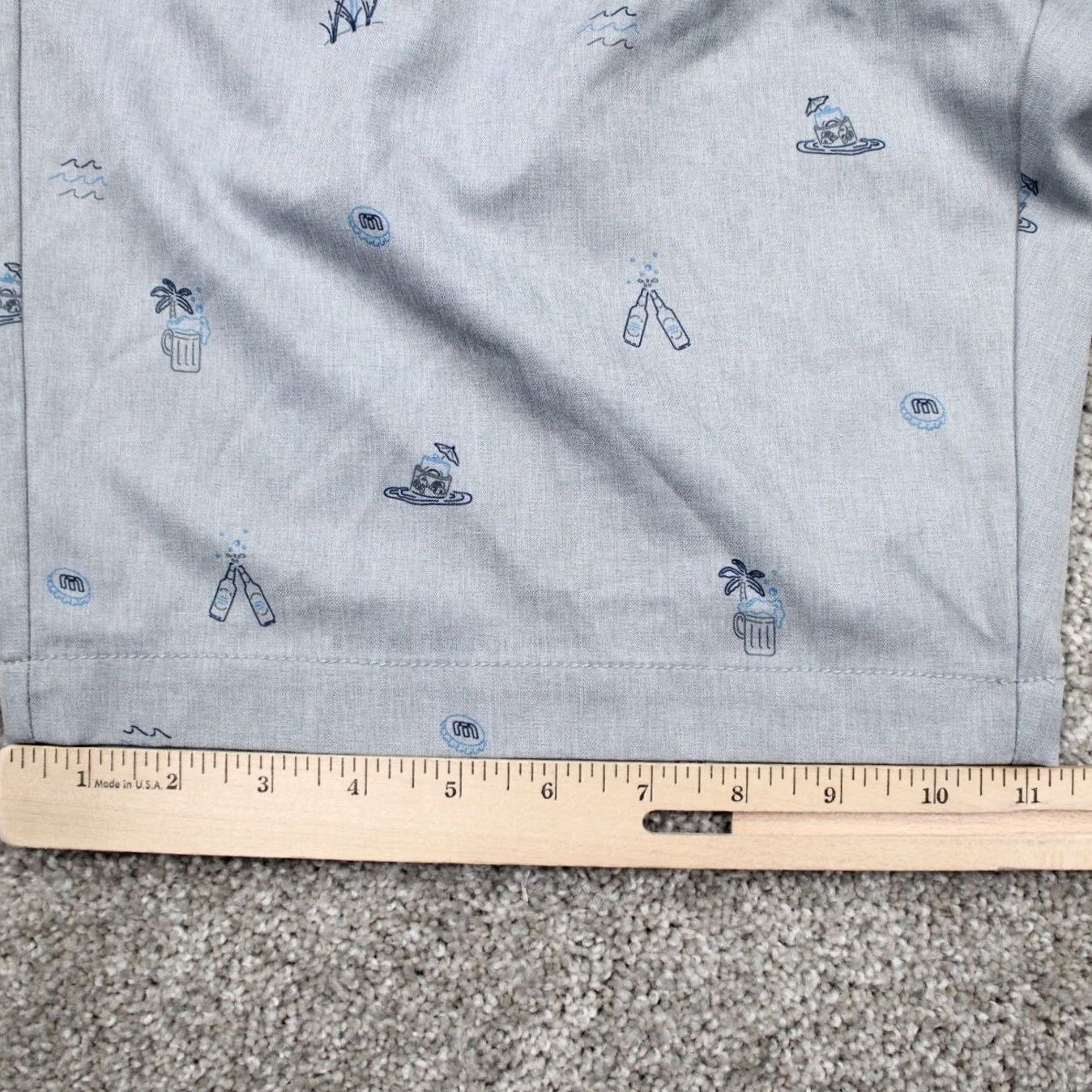 TravisMathew Travis Mathew Shipfaced AOP Shorts Mens 38 Gray Polyester Spandex 11" Inseam Bermuda Slim/Regular Fit Size US 38 / EU 54 - 5 Thumbnail