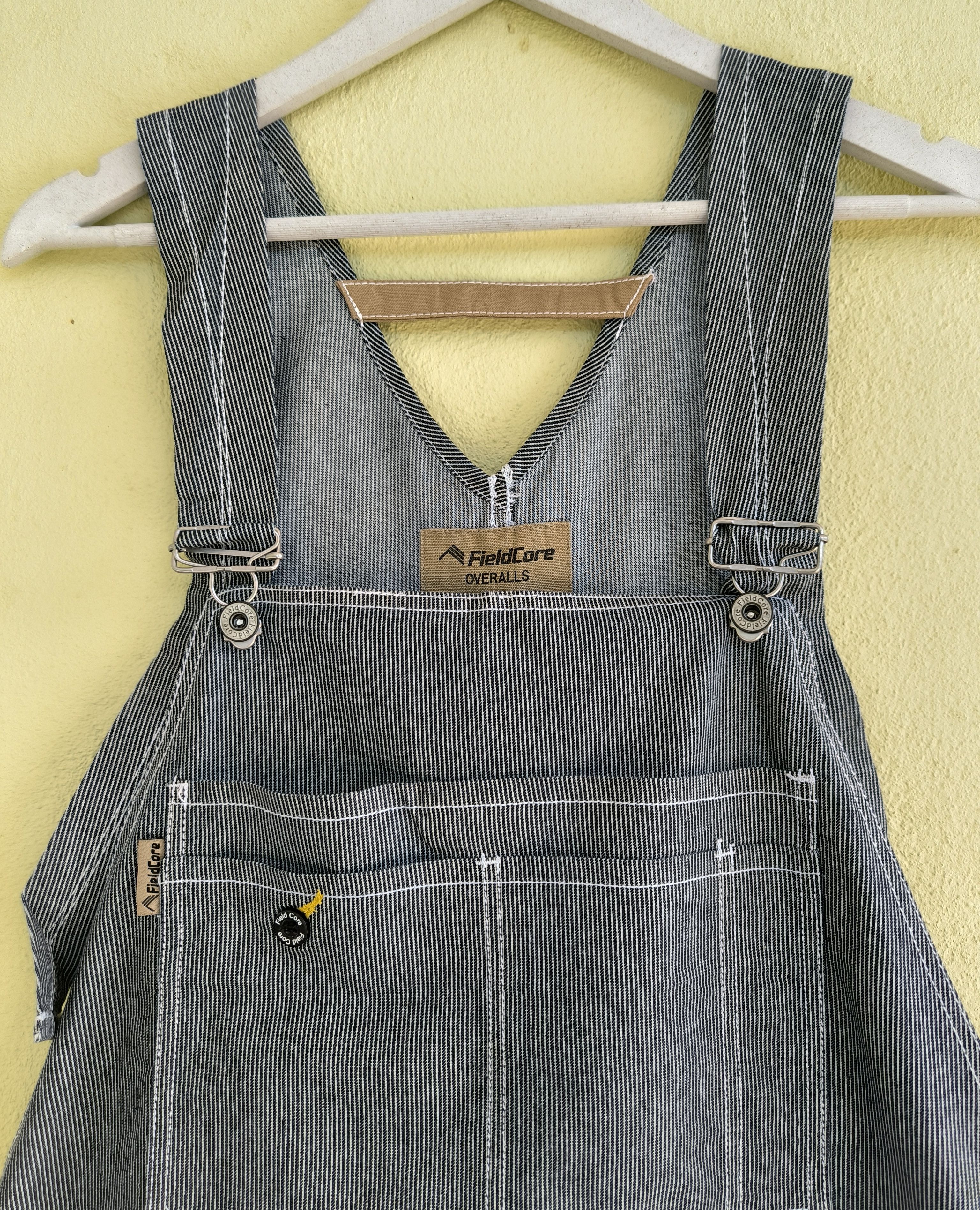 Japanese Brand FIELDCORE workwear hickory overall Size US 38 / EU 54 - 2 Thumbnail