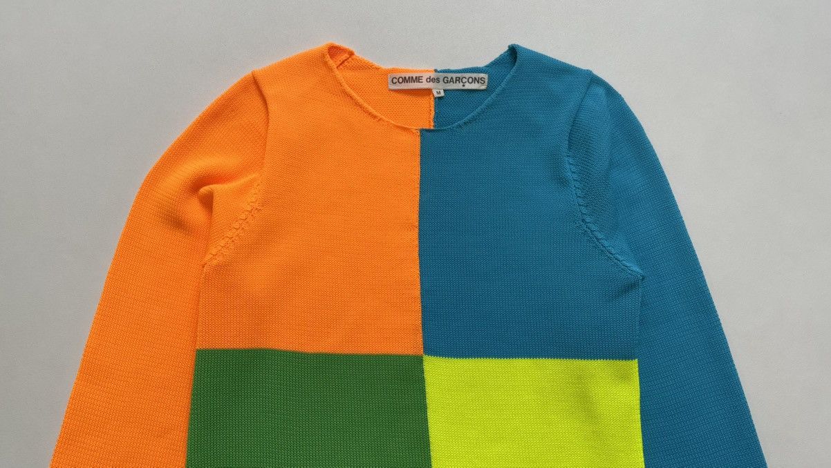 Comme des Garcons A/W 95 ‘Panelled Colour Block’ Knit Sweater Size M / US 6-8 / IT 42-44 - 3 Thumbnail