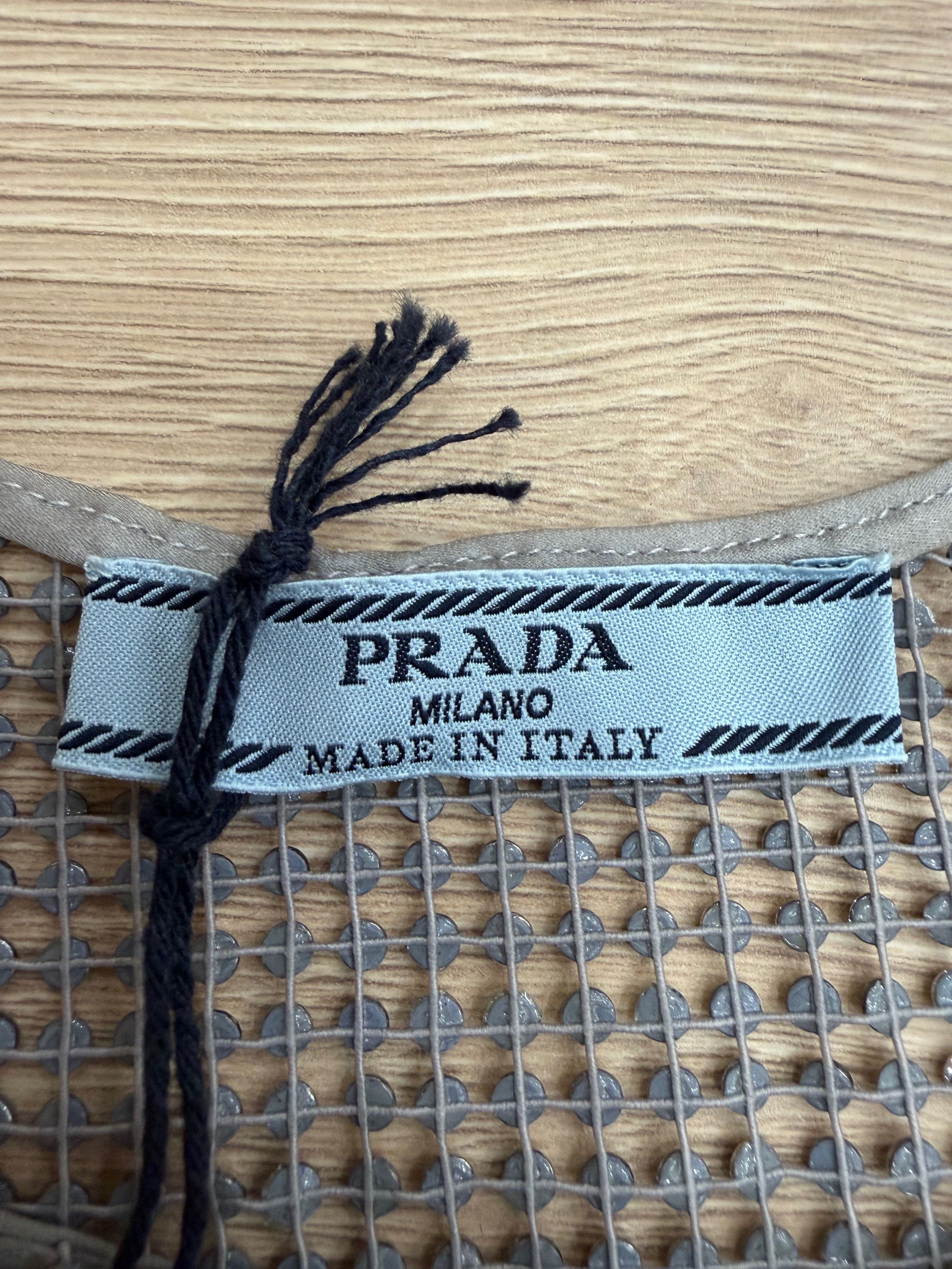 Prada Prada Rhinestone Embellished Crystal Top Logo Vest Shirt 36 Size XS / US 0-2 / IT 36-38 - 10 Thumbnail