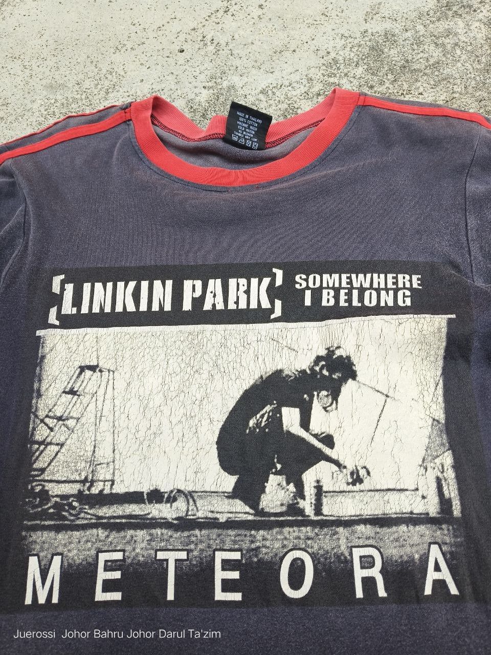Band Tees Vintage Linkin Park Thrashed Faded Bootleg Ringer Tee Size US S / EU 44-46 / 1 - 2 Thumbnail