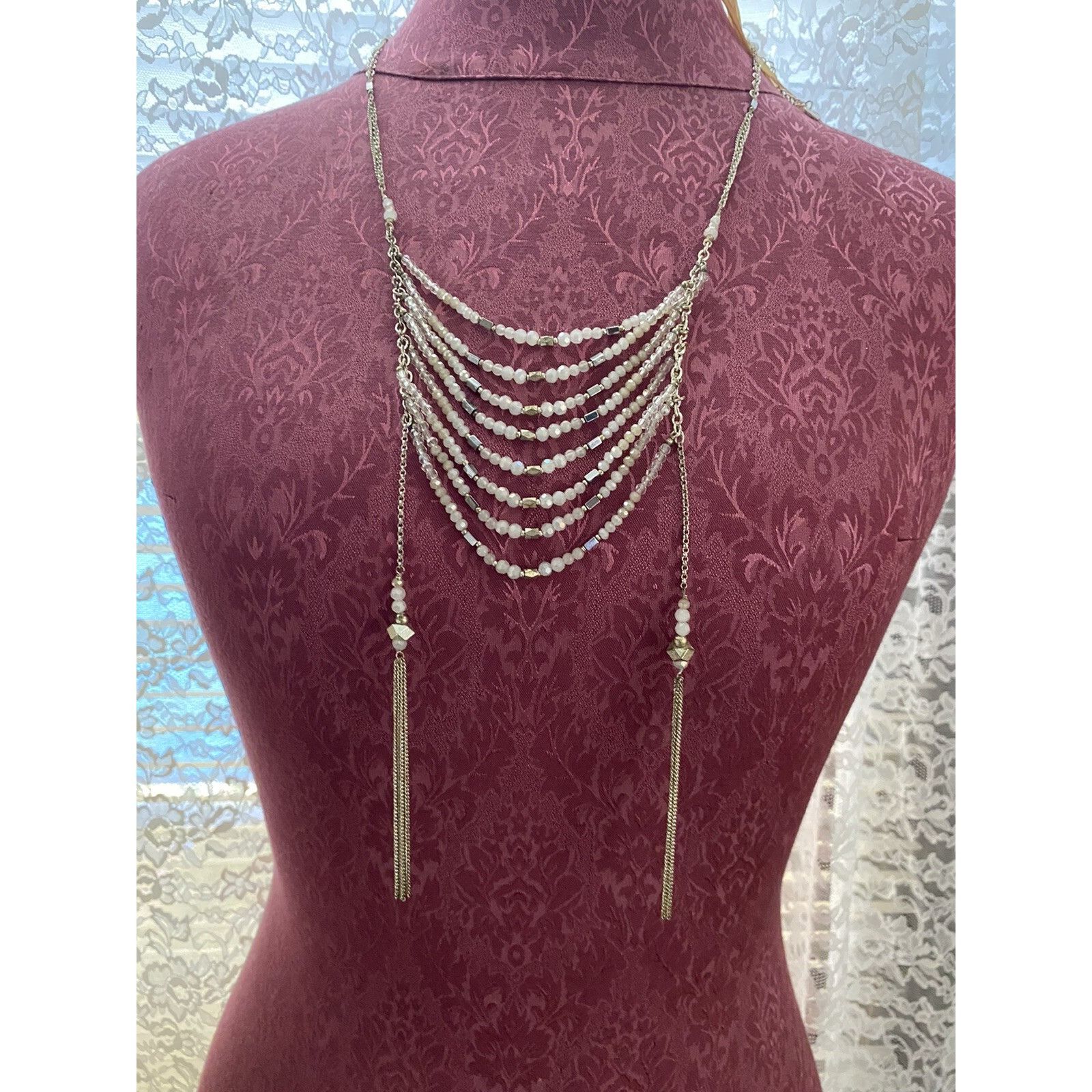 Anthropologie Anthropologie "Nakamol" layered fringe necklace Size ONE SIZE - 2 Thumbnail