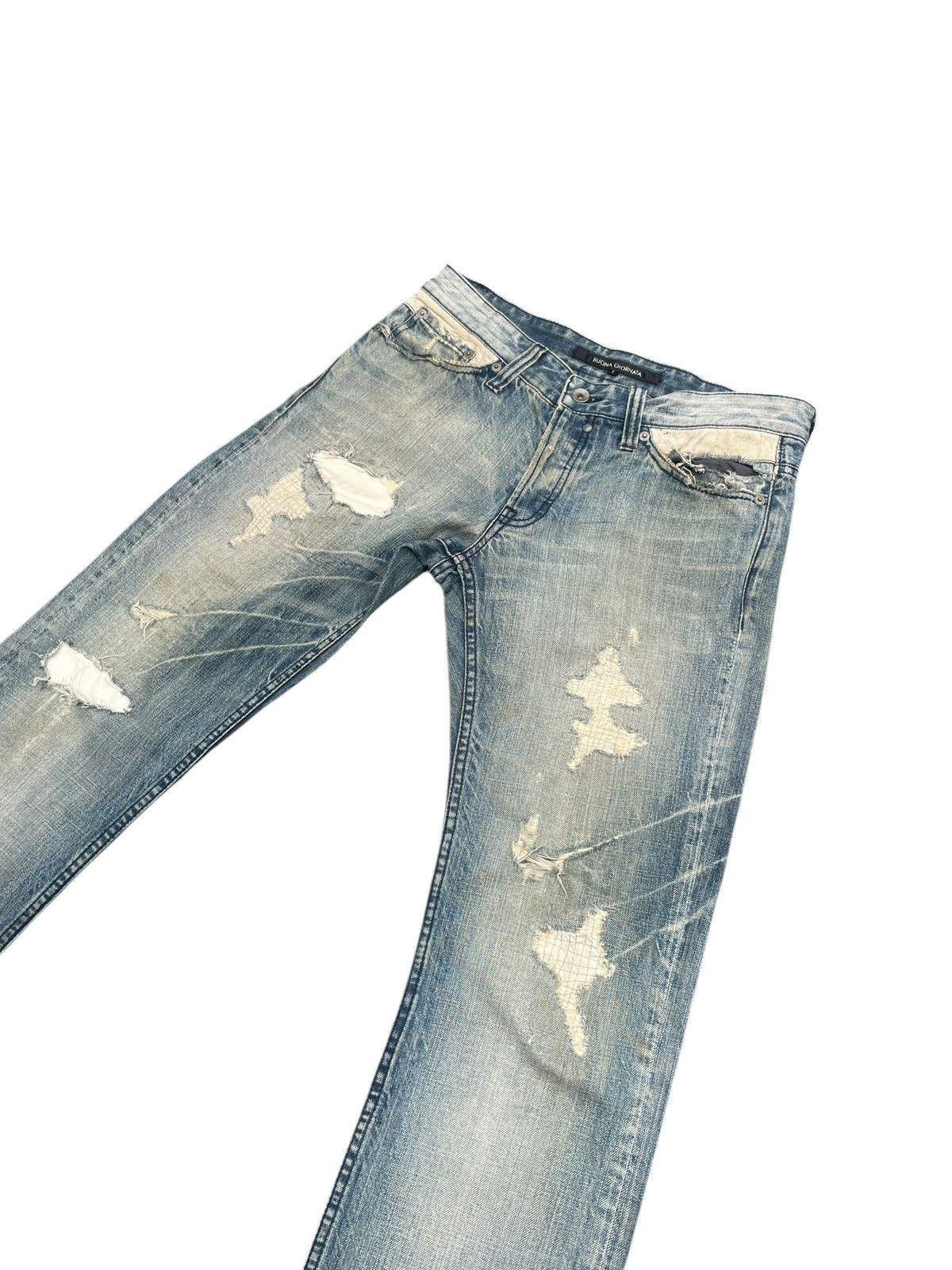 Japanese Brand Buona Giornata Distresed Denim Size US 32 / EU 48 - 2 Thumbnail