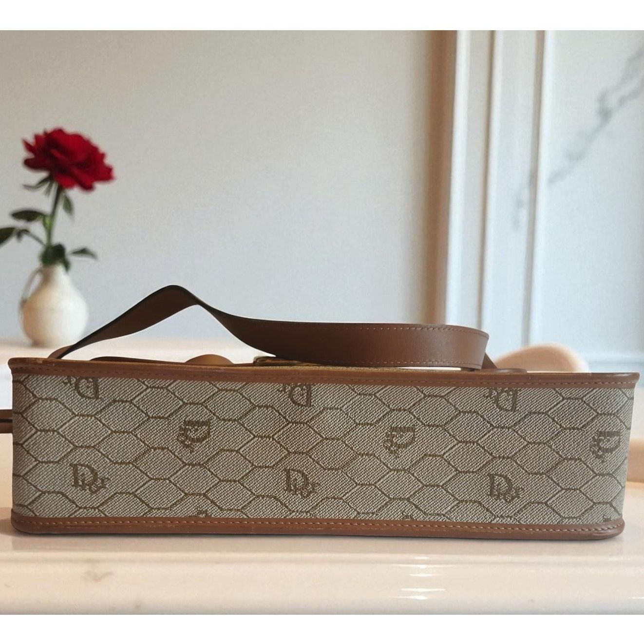 Dior Christian Dior - Beige Honeycomb Crossbody Bag Size ONE SIZE - 5 Thumbnail