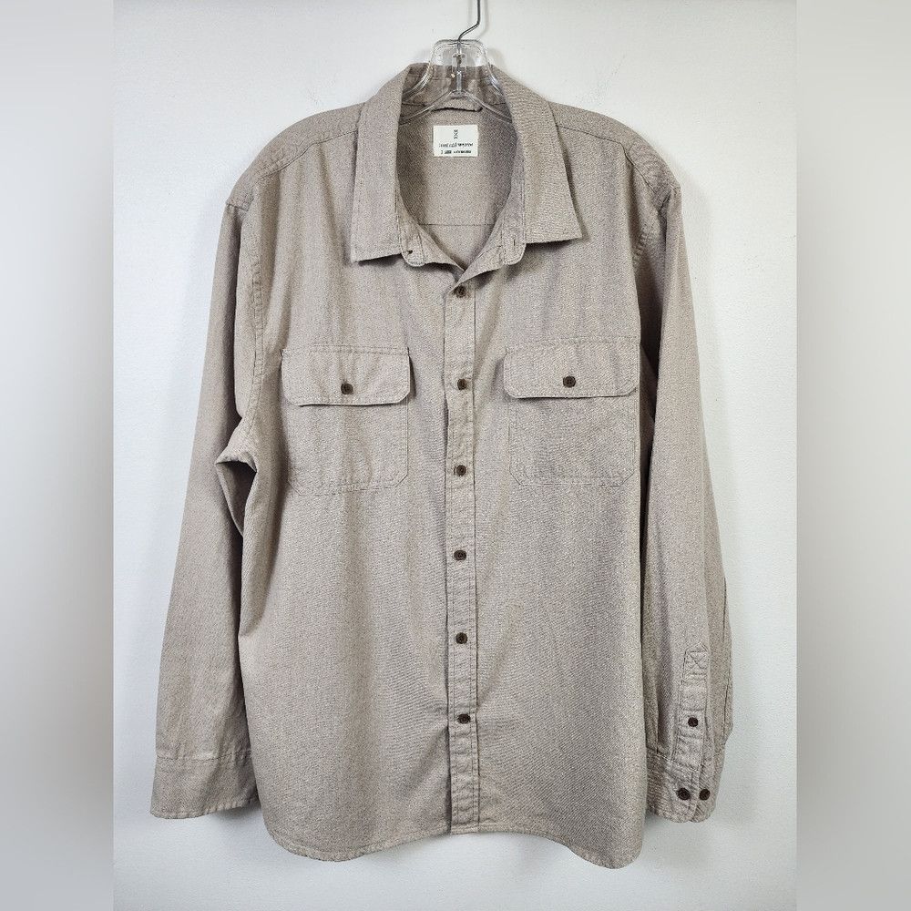 Other Mutual Weave Beige Button-Up Shirt Long Sleeve, sz XL Size US XL / EU 56 / 4 - 4 Thumbnail