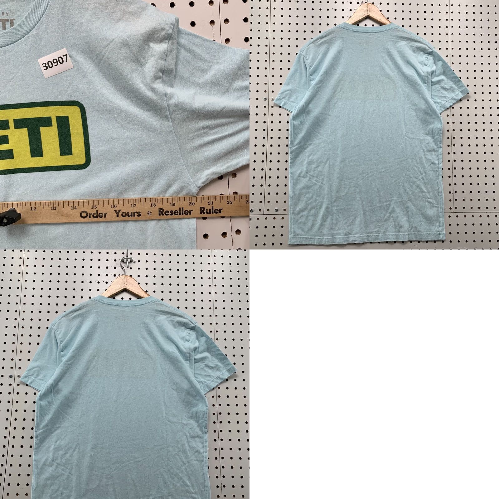 Yeti Yeti Shirt Mens Medium Sky Blue Yellow Spellout Outdoors Nature 20X27 Size US M / EU 48-50 / 2 - 9 Thumbnail