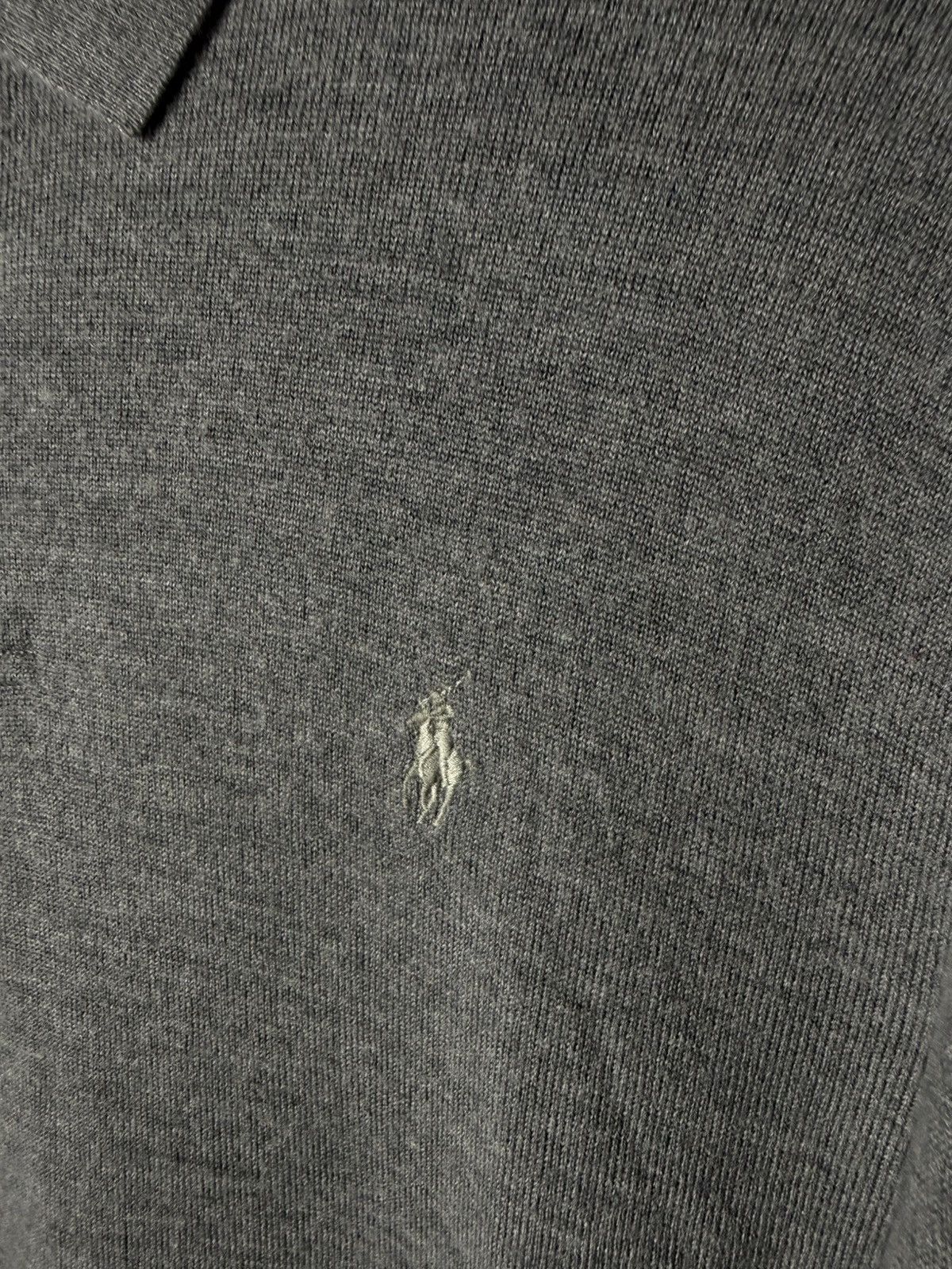 Polo Ralph Lauren Polo Ralph Lauren Merino Wool Knit Polo Sweater Grey XL Logo Size US XL / EU 56 / 4 - 6 Thumbnail