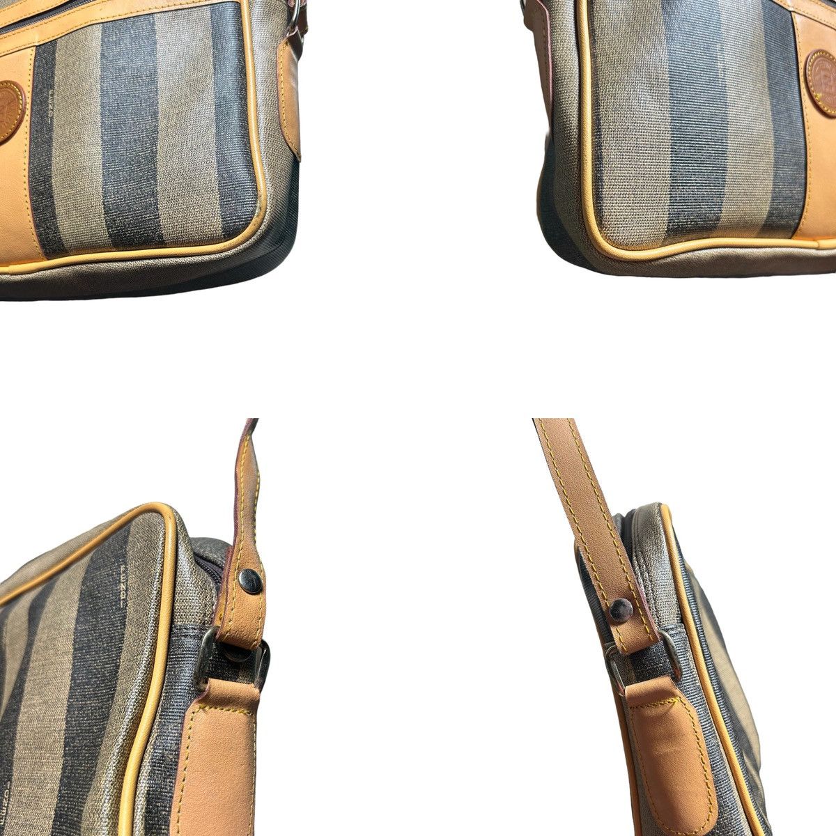 Fendi Fendi Roma Striped Leather Sling Shoulder Bag Size ONE SIZE - 9 Thumbnail