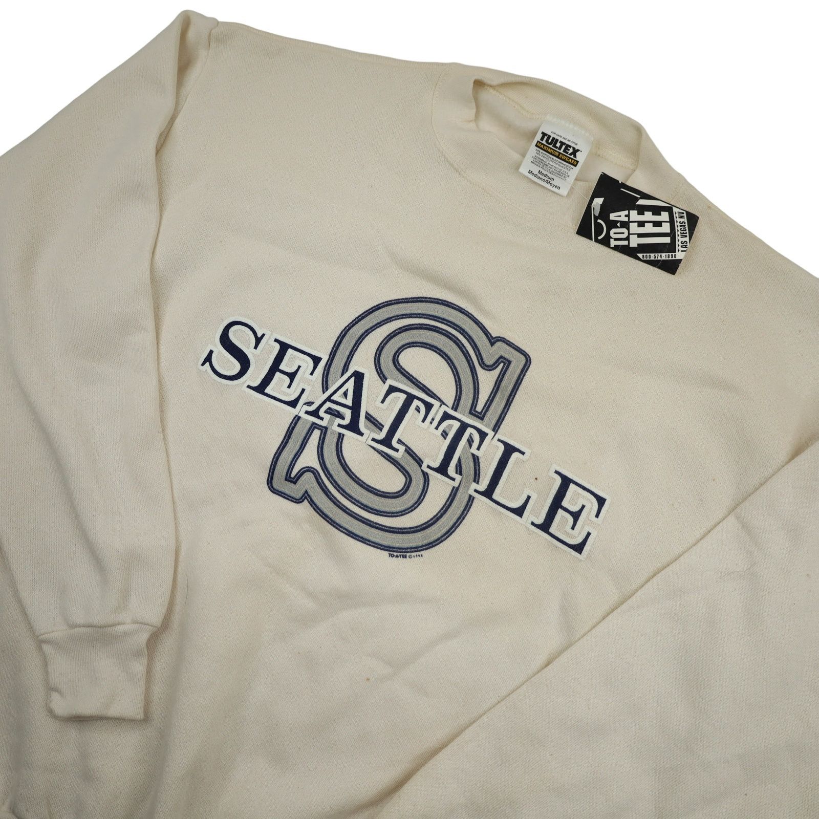 Vintage Vintage NWT Seattle Spellout Graphic Sweatshirt Size US M / EU 48-50 / 2 - 3 Thumbnail