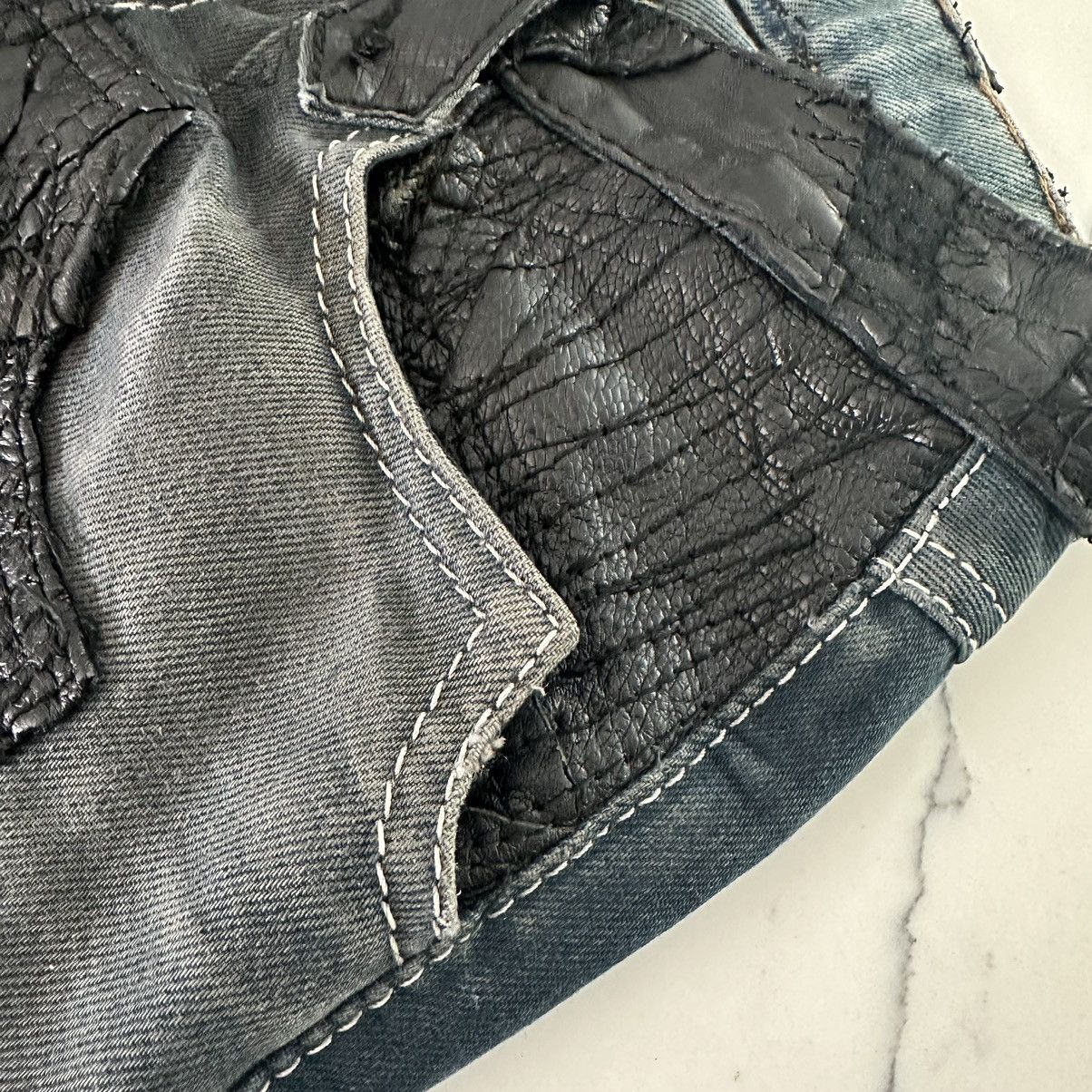 Yasuyuki Ishii Yasuyuki Ishii Leather Variant Denim Size US 32 / EU 48 - 7 Thumbnail