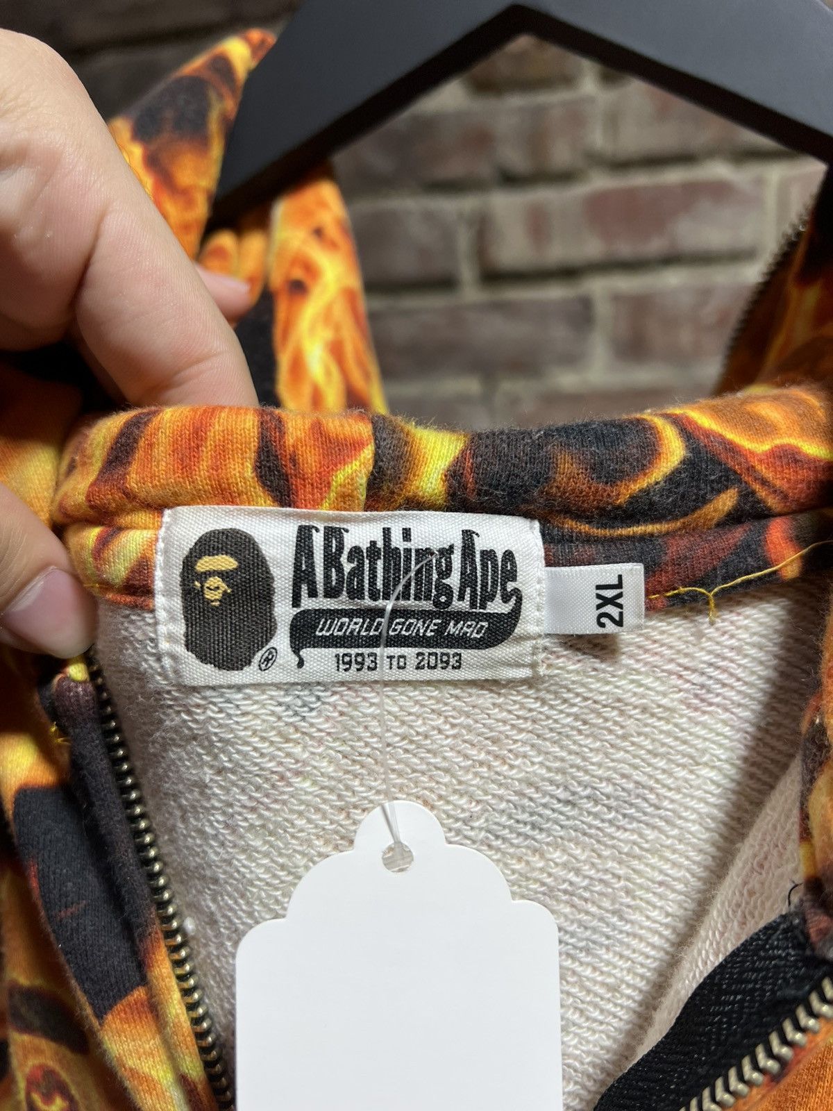 Bape Bape Flame Ape Head Full Zip Hoodie Size US XXL / EU 58 / 5 - 3 Thumbnail