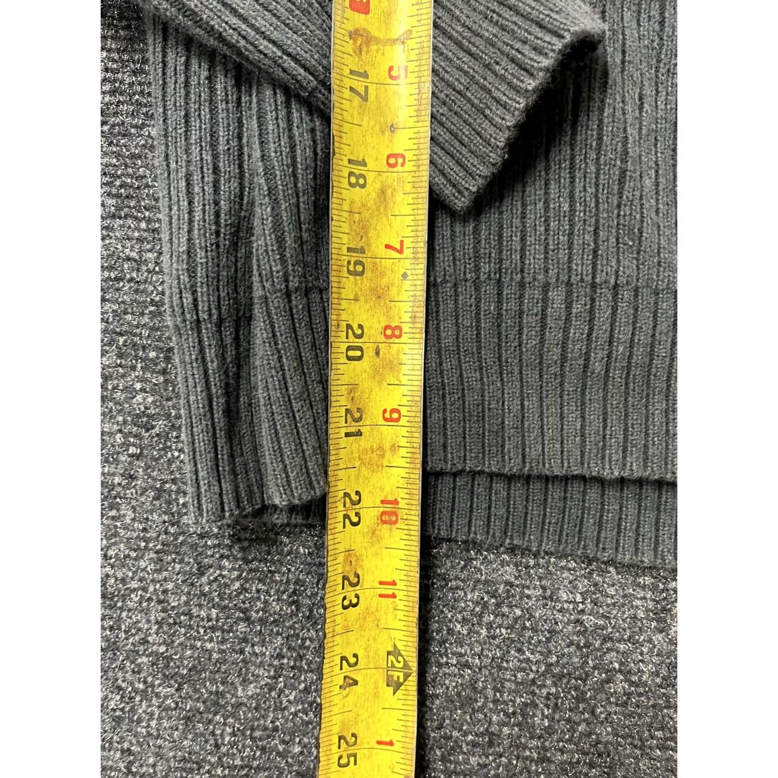 Calvin Klein Calvin Klein Sweater Mens Large Gray Ribbed Half Zip Mock Neck Pullover Size US M / EU 48-50 / 2 - 3 Thumbnail