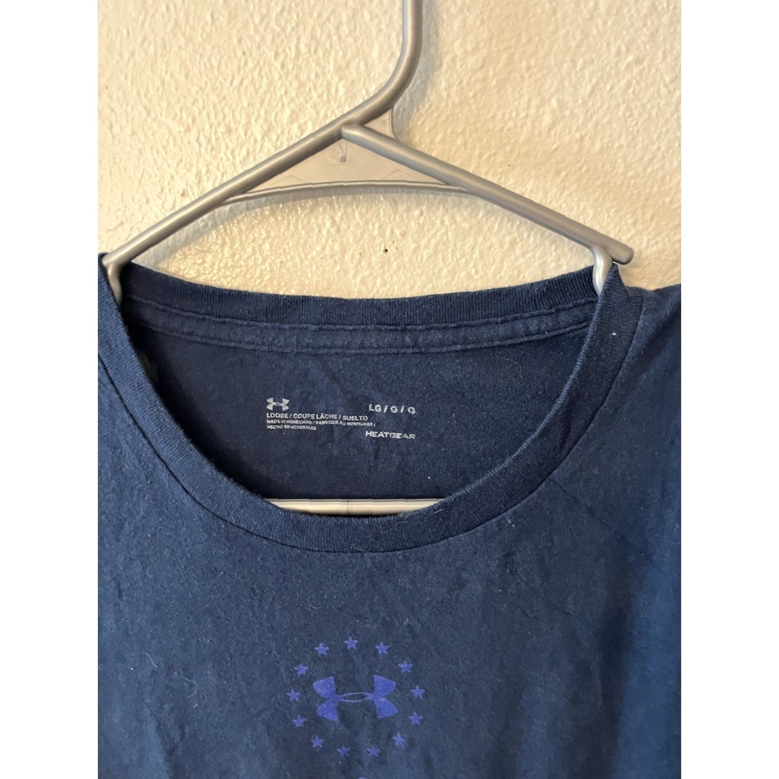 Under Armour Under Armour T-Shirt Men’s Large Short Sleeve Blue Crew Neck Logo Graphic Cotton Comfort Fit Size US L / EU 52-54 / 3 - 2 Thumbnail