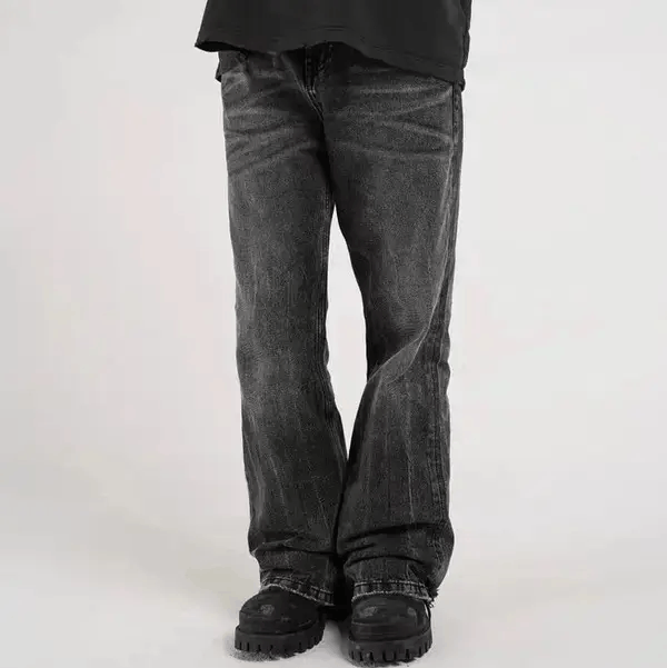 Japanese Brand Street wash casual baggy micro flare jeans Size US 34 / EU 50 - 2 Thumbnail