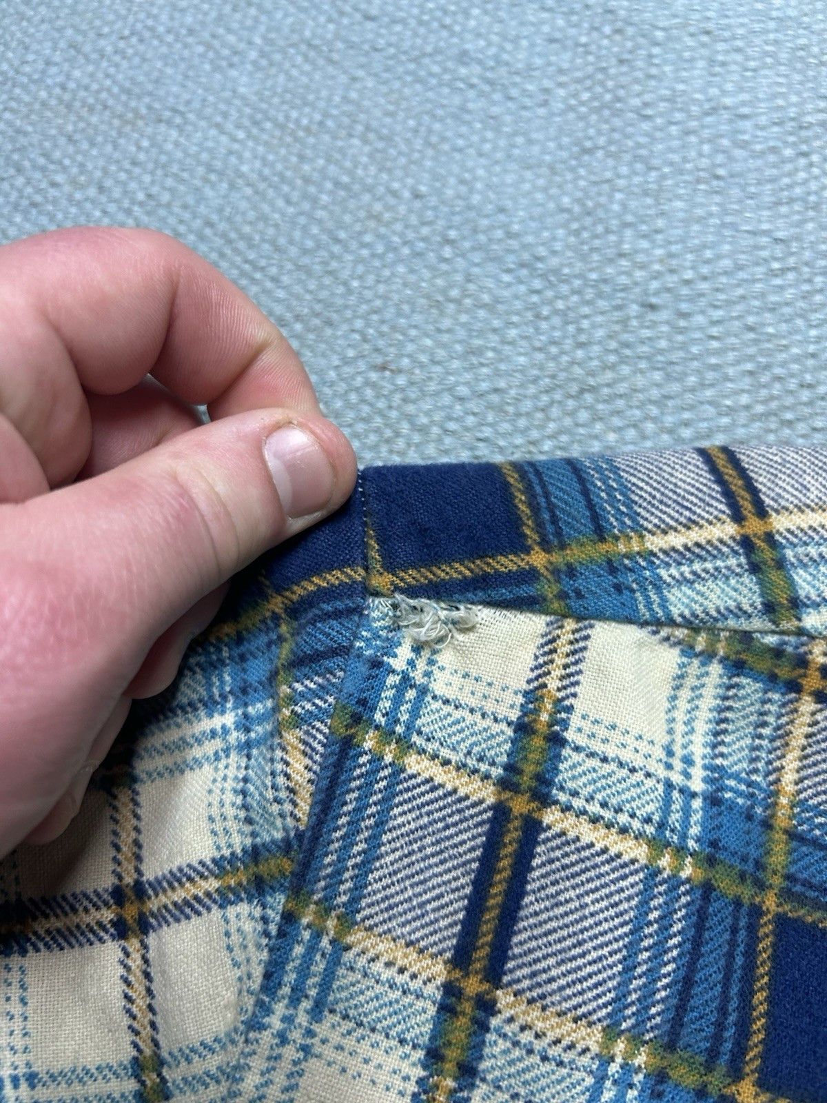 Vintage 80s flannel shirt brushed cotton distressed Kingsport large Size US L / EU 52-54 / 3 - 11 Thumbnail