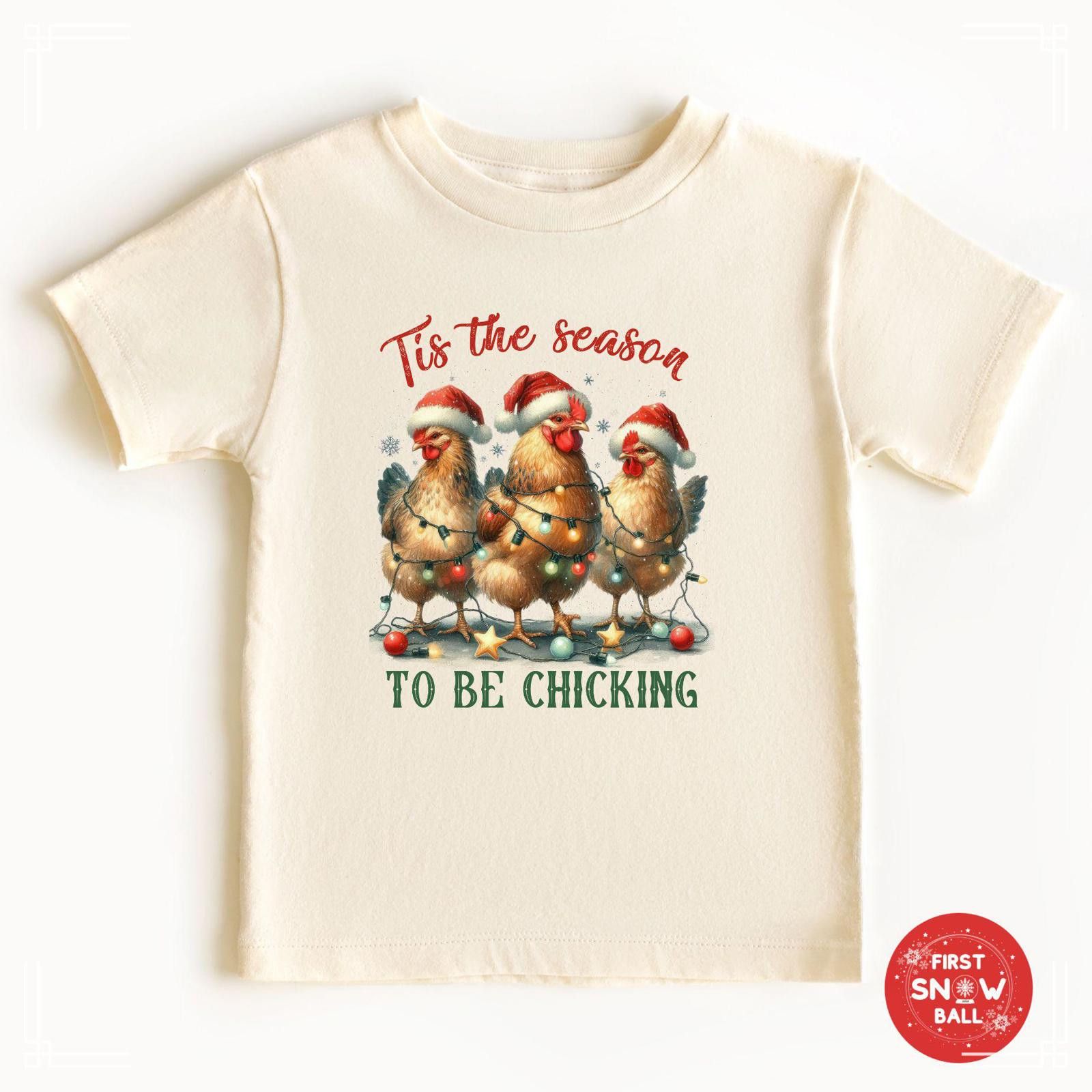Designer To Be Chickening Christmas T-shirt, Funny Holiday Chicken Size ONE SIZE - 5 Thumbnail