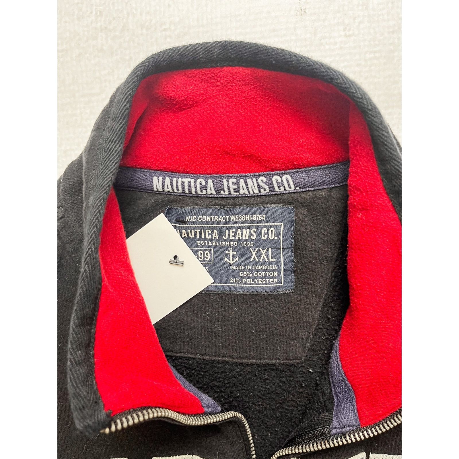 Nautica Vintage 00s Nautica Black Zip-Up Sweatshirt - Men's 2XL Size US XXL / EU 58 / 5 - 3 Thumbnail