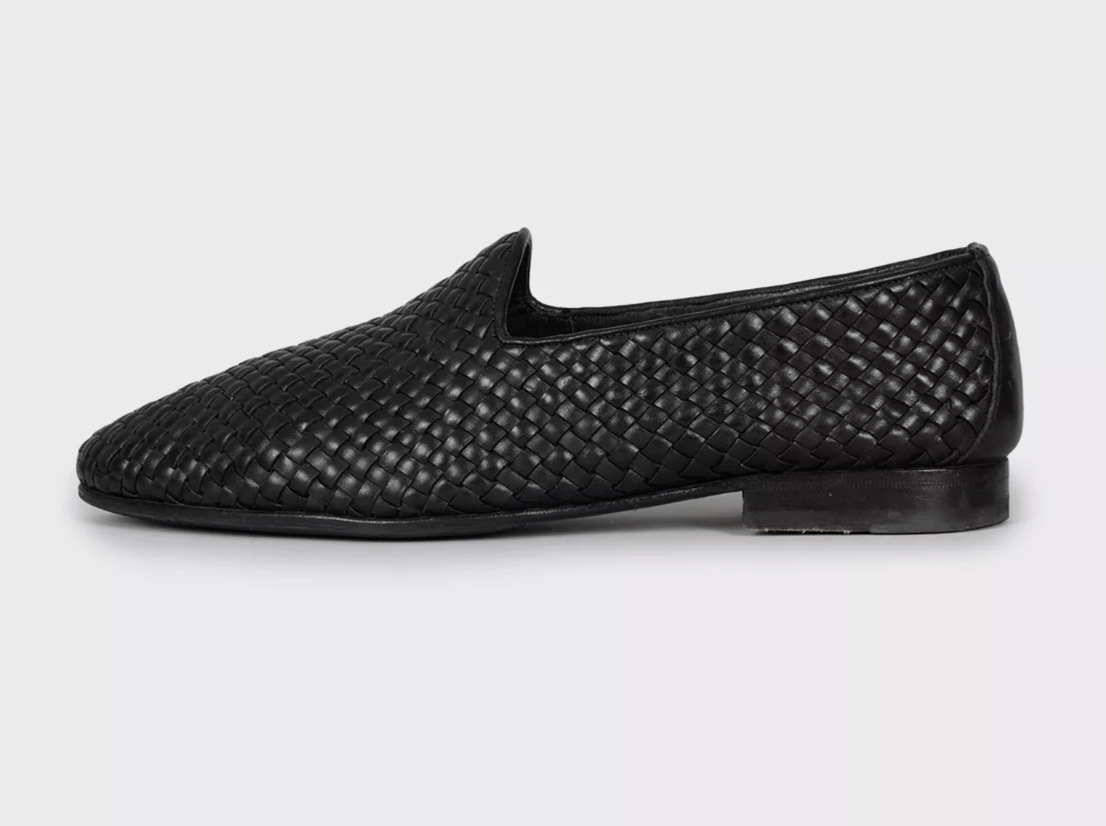 Santoni Santoni Men’s Black Braided Leather Loafers Size US 12 / EU 45 - 1 Thumbnail