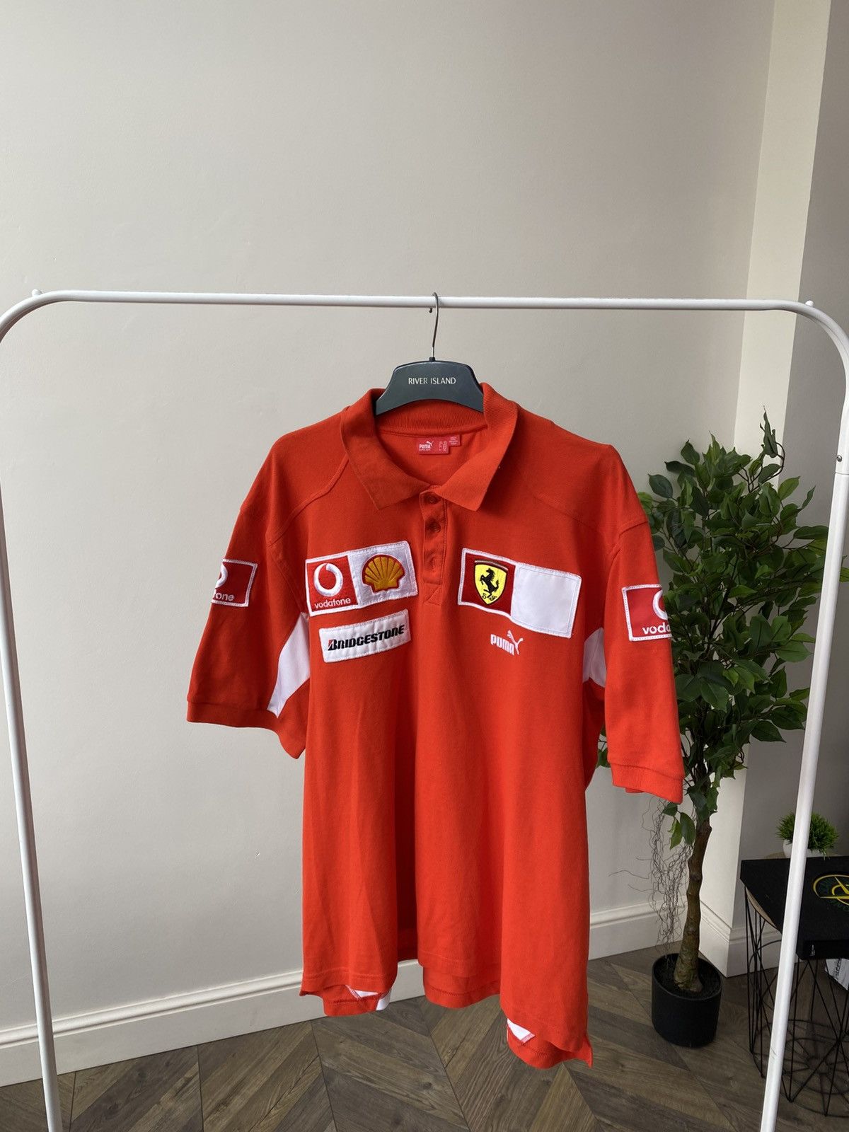 Ferrari × Puma × Vintage Vintage 90s Puma Ferrari Vodafone Michael Schumacher F1 Polo Size US XXL / EU 58 / 5 - 1 Thumbnail
