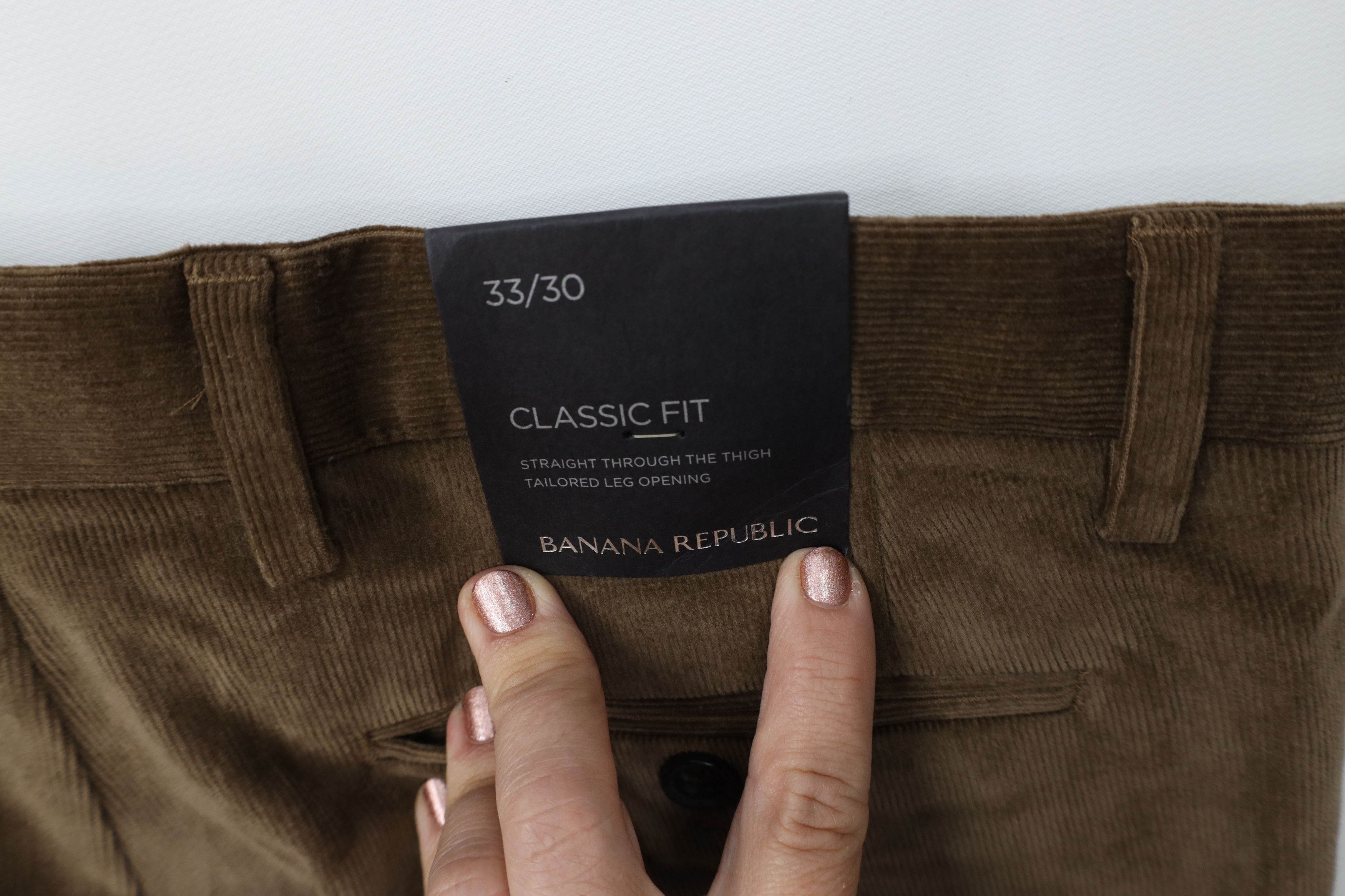 Banana Republic New Banana Republic Fit Stretch Corduroy Chino Pants Brown Size US 33 - 13 Thumbnail