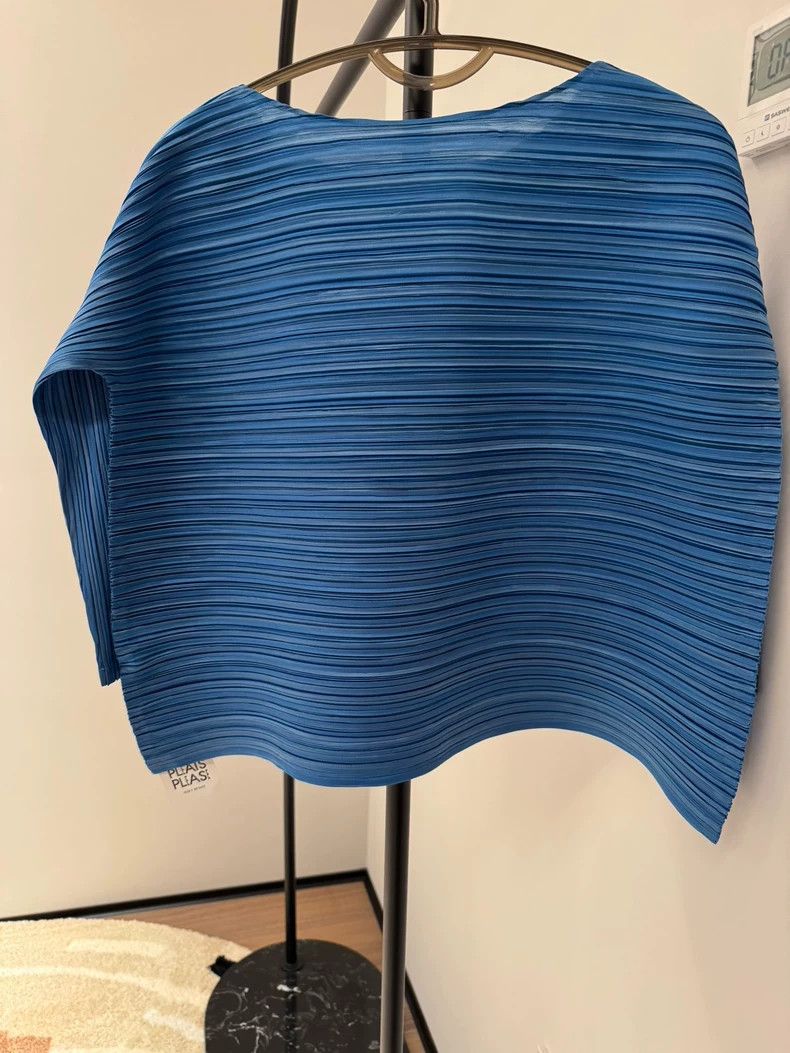 Issey Miyake issey miyake size:one size Blue pleated long sleeves Size XXS / US 00 / IT 34 - 3 Thumbnail