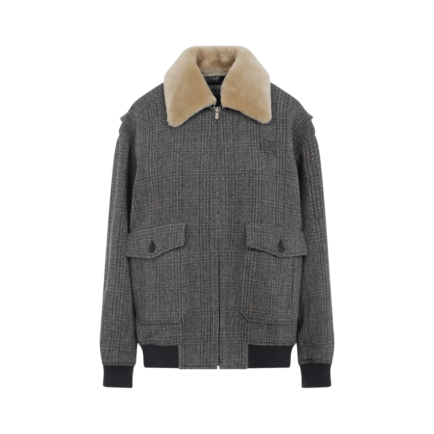 Miu Miu MIU MIU Gray Wool Jacket New & Authentic Size ONE SIZE - 3 Thumbnail