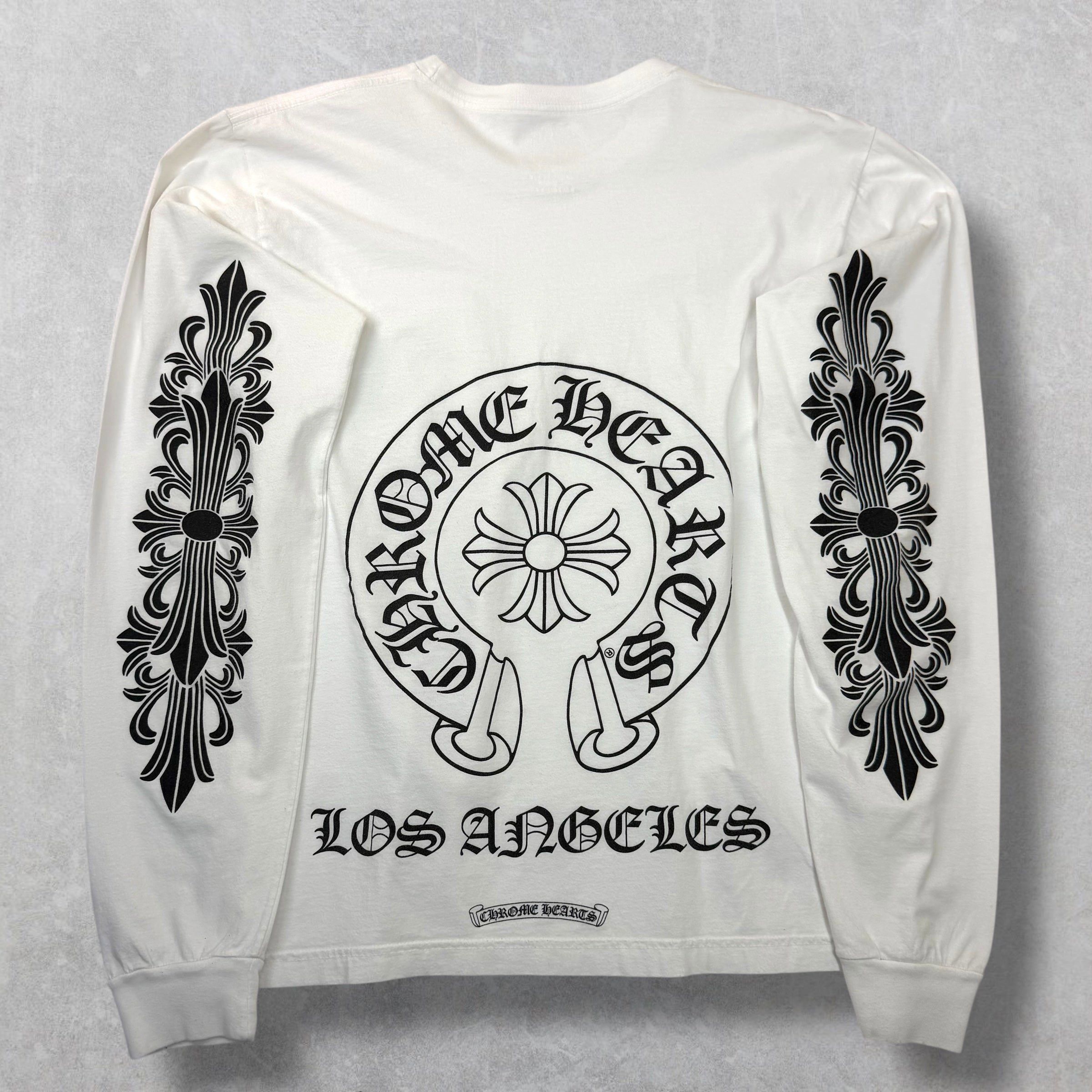 Chrome Hearts Chrome Hearts White LA Horseshoe Floral L/S L Size US L / EU 52-54 / 3 - 1 Thumbnail