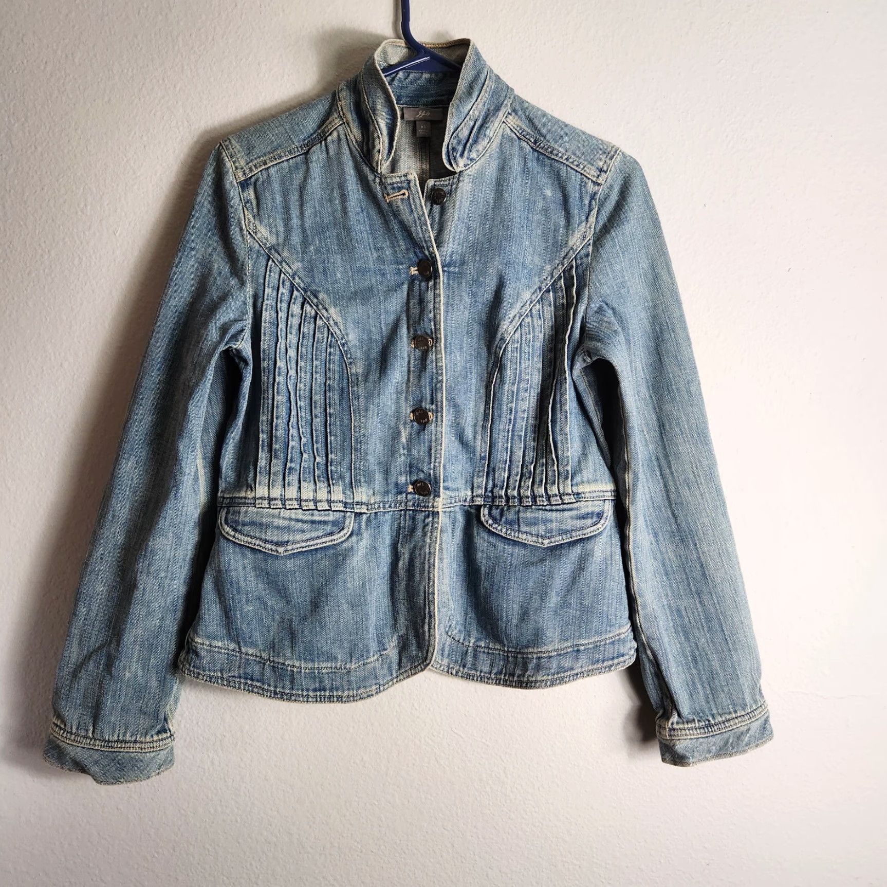J. Jill VINTAGE J. Jill Womens Jacket Denim Medium Wash XS Regular Short Sleeve Size 26" / US 2 / IT 38 - 3 Thumbnail