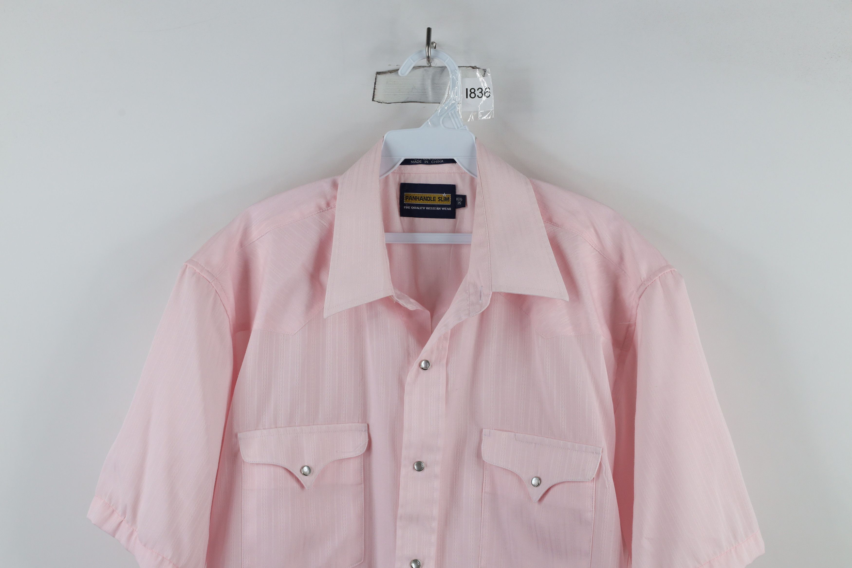 Vintage Vintage 90s Rockabilly Western Snap Button Shirt Pink Size US M / EU 48-50 / 2 - 2 Thumbnail