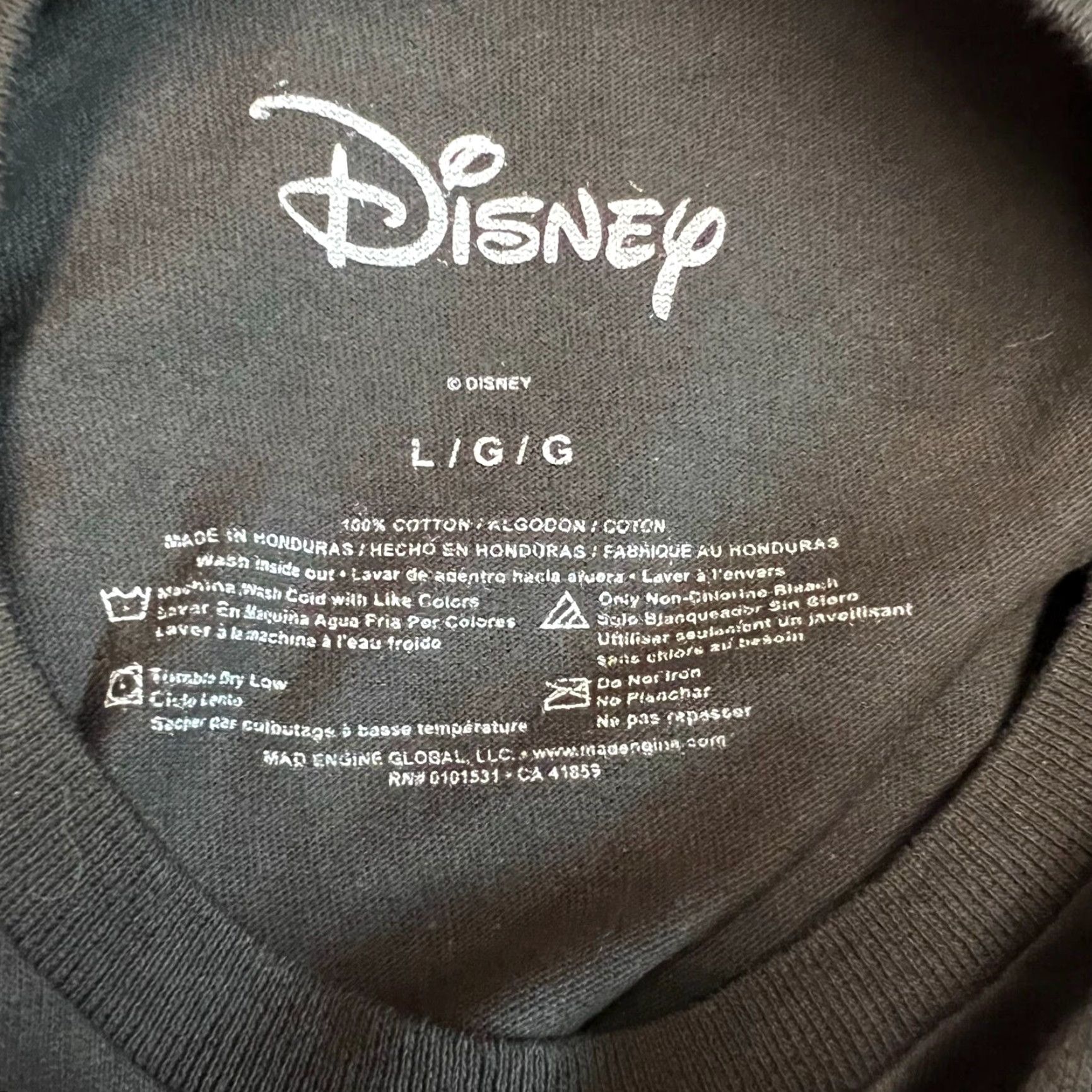 Disney Disney Alice In Wonderland Floral T-Shirt Adult L Black Short Sleeve Mens Size US L / EU 52-54 / 3 - 4 Thumbnail