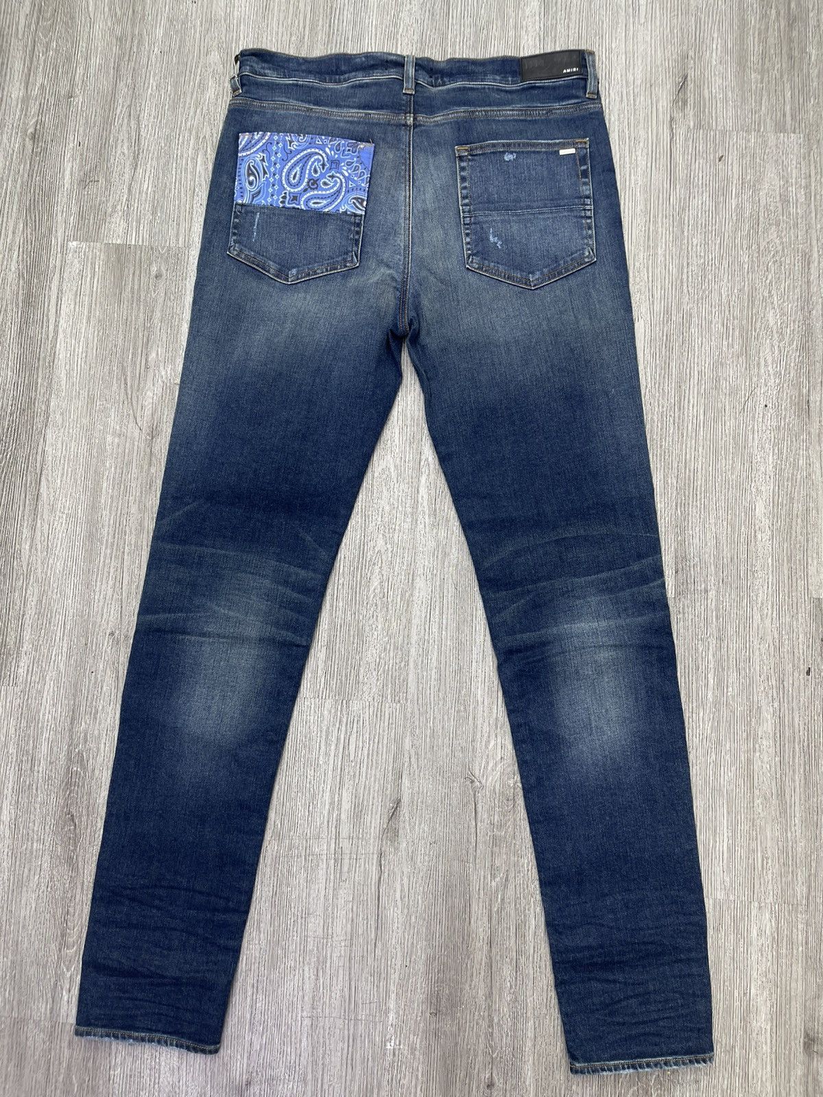 Amiri Amiri vintage bandana Artpatch jean (blue) Size US 38 / EU 54 - 2 Thumbnail