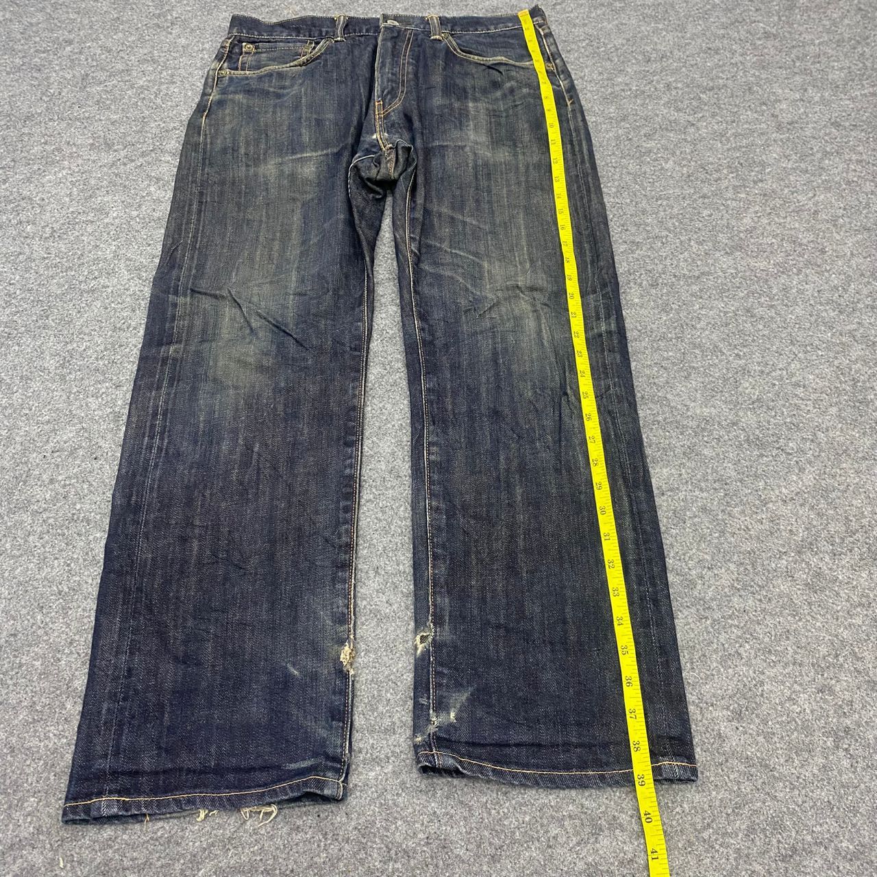 Japanese Brand Vintage Levis 505 Selvegde Redline Distressed Denim Size US 34 / EU 50 - 4 Thumbnail