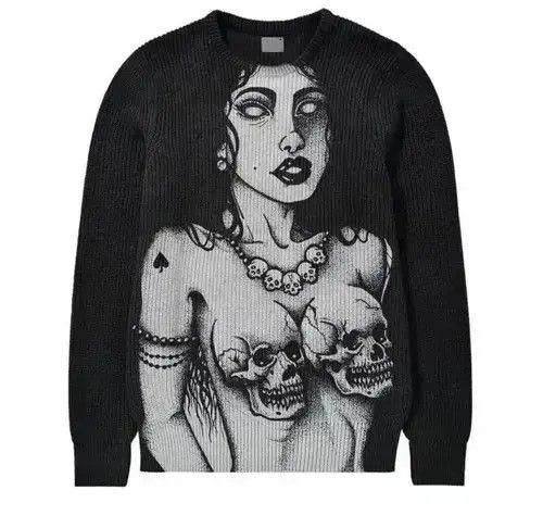 VIBE Hip Hop Oversized Knitted Sweaters Size US M / EU 48-50 / 2 - 3 Thumbnail