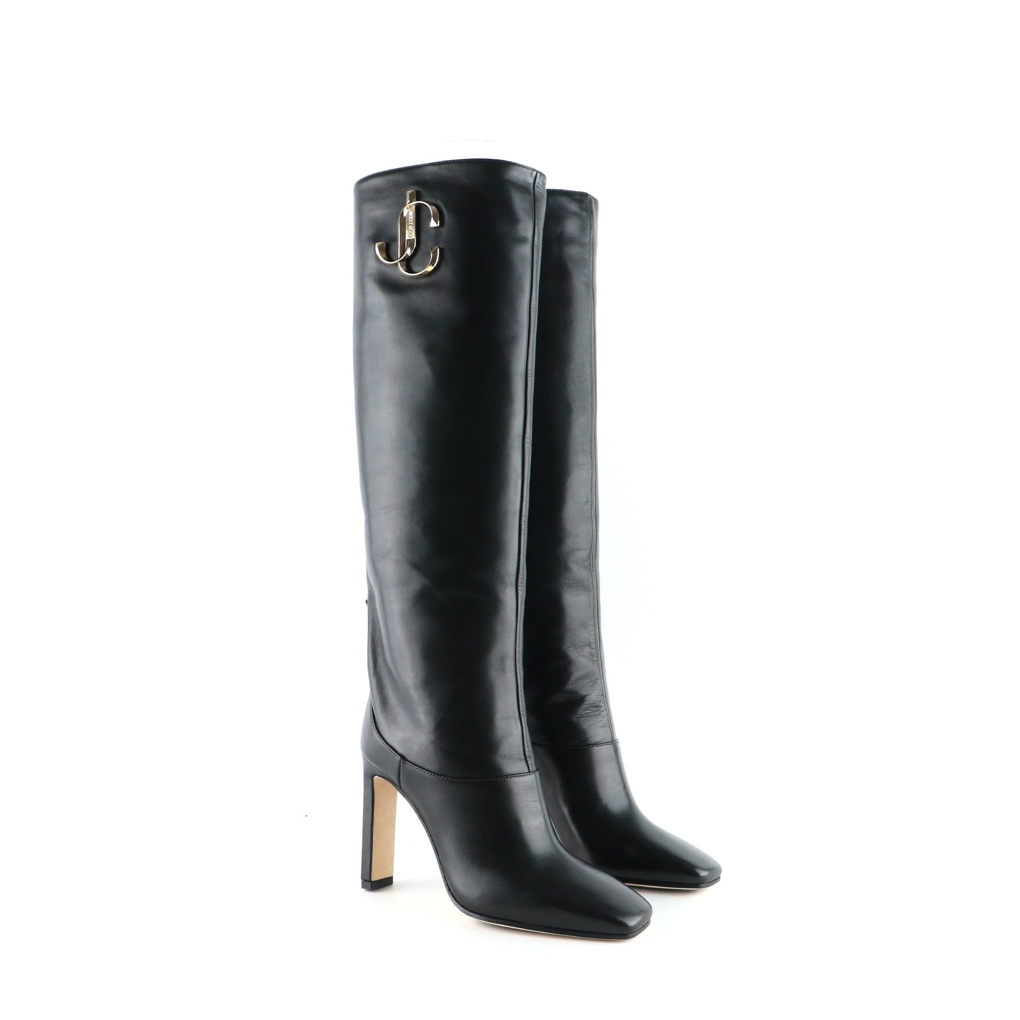 image of Jimmy Choo - Mahesa Boots In Black Leather (T35), Women's (Size 4)