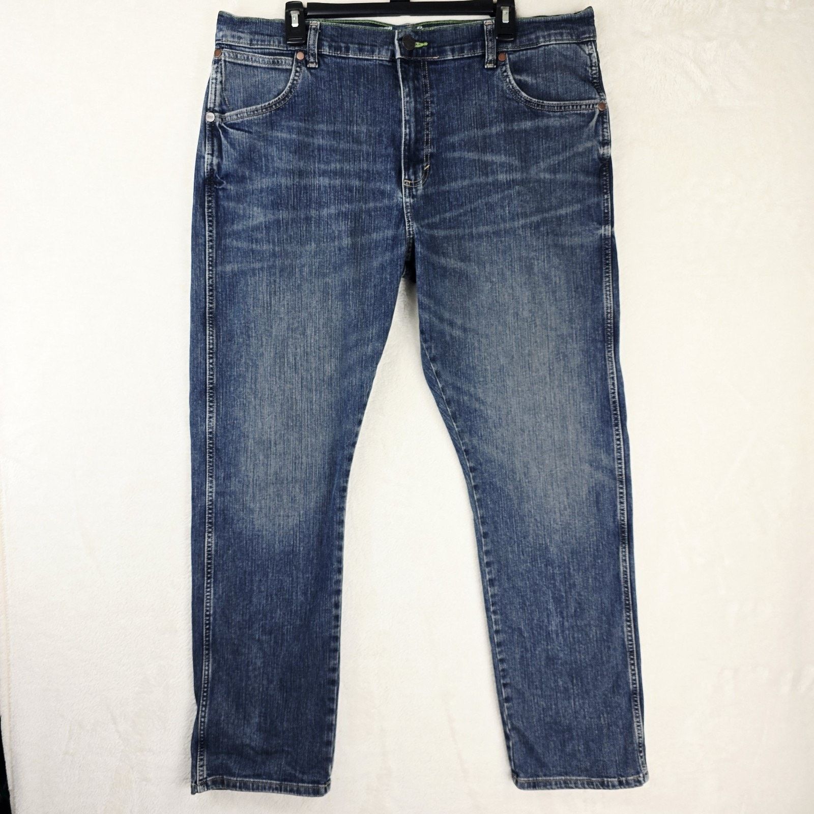 Wrangler Wrangler Retro Jeans Mens 38x32 Blue Medium Slim Straight Size US 38 / EU 54 - 2 Thumbnail