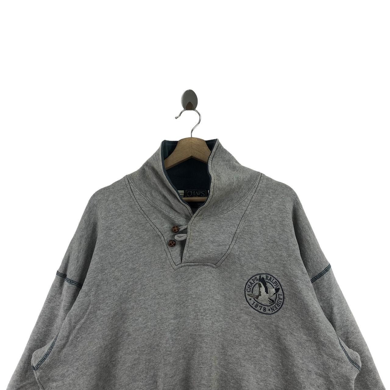 Chaps Ralph Lauren Vintage CHAPS RALPH LAUREN Embroidered Swan Henley Sweater Size XL / US 12-14 / IT 48-50 - 3 Thumbnail