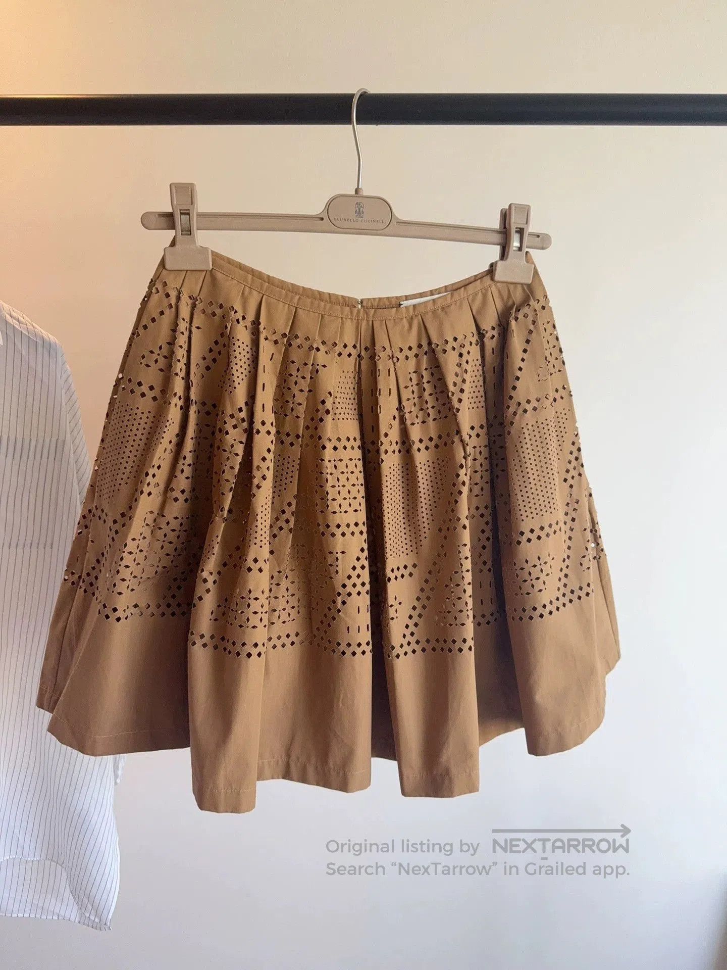 Fendi Fendi Perforated Cotton Skirt. Size US 40 / EU 56 - 1 Thumbnail