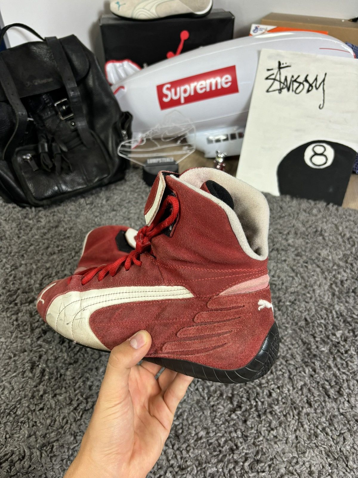 Puma × Vintage Rare Puma Ferrari Speed Cat High Top Sneakers Vintage Size US 9 / EU 42 - 2 Thumbnail
