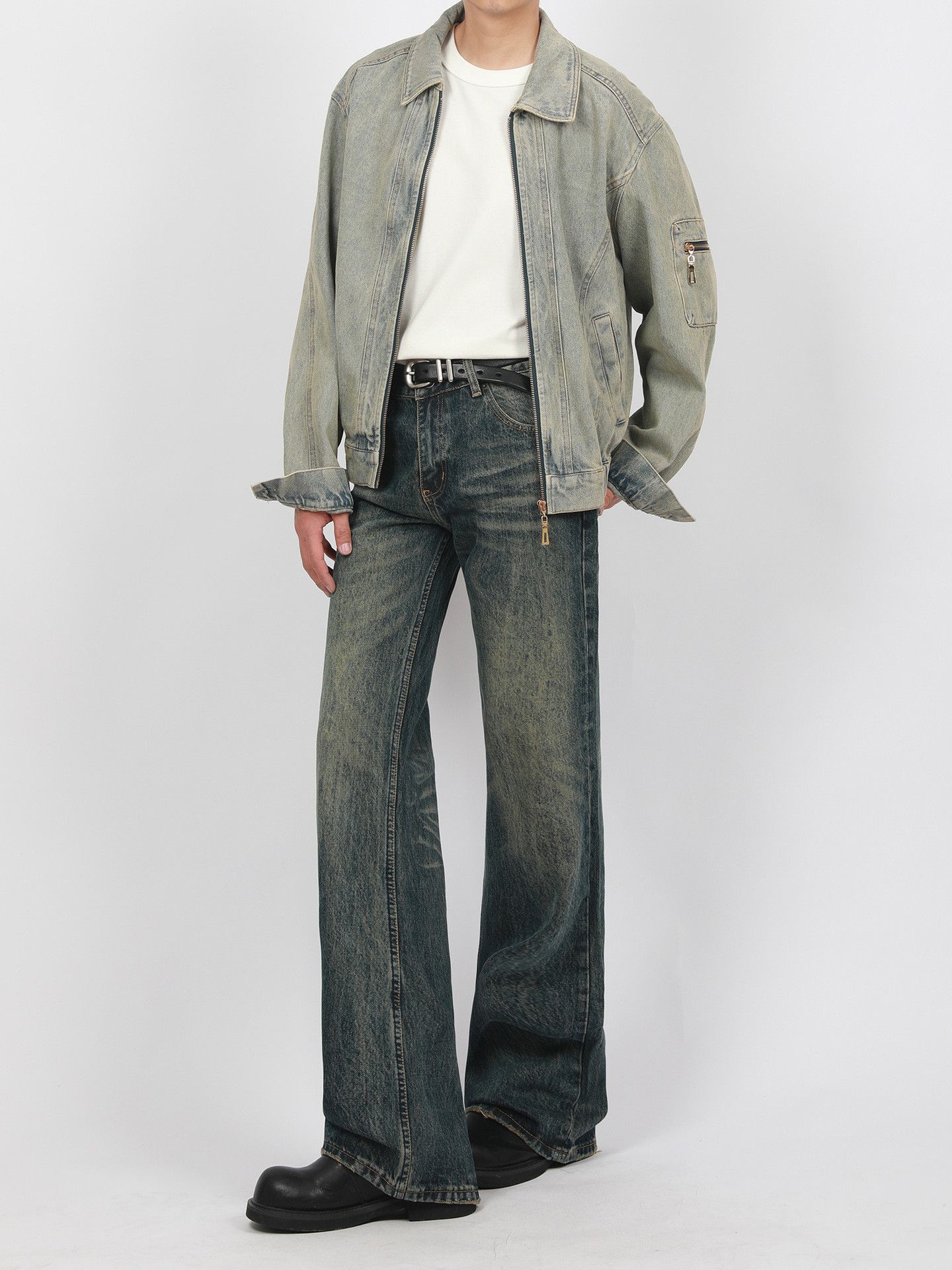 Japanese Brand × Jean American cleanfit distressed vintage flared jeans for men Size US 32 / EU 48 - 4 Thumbnail