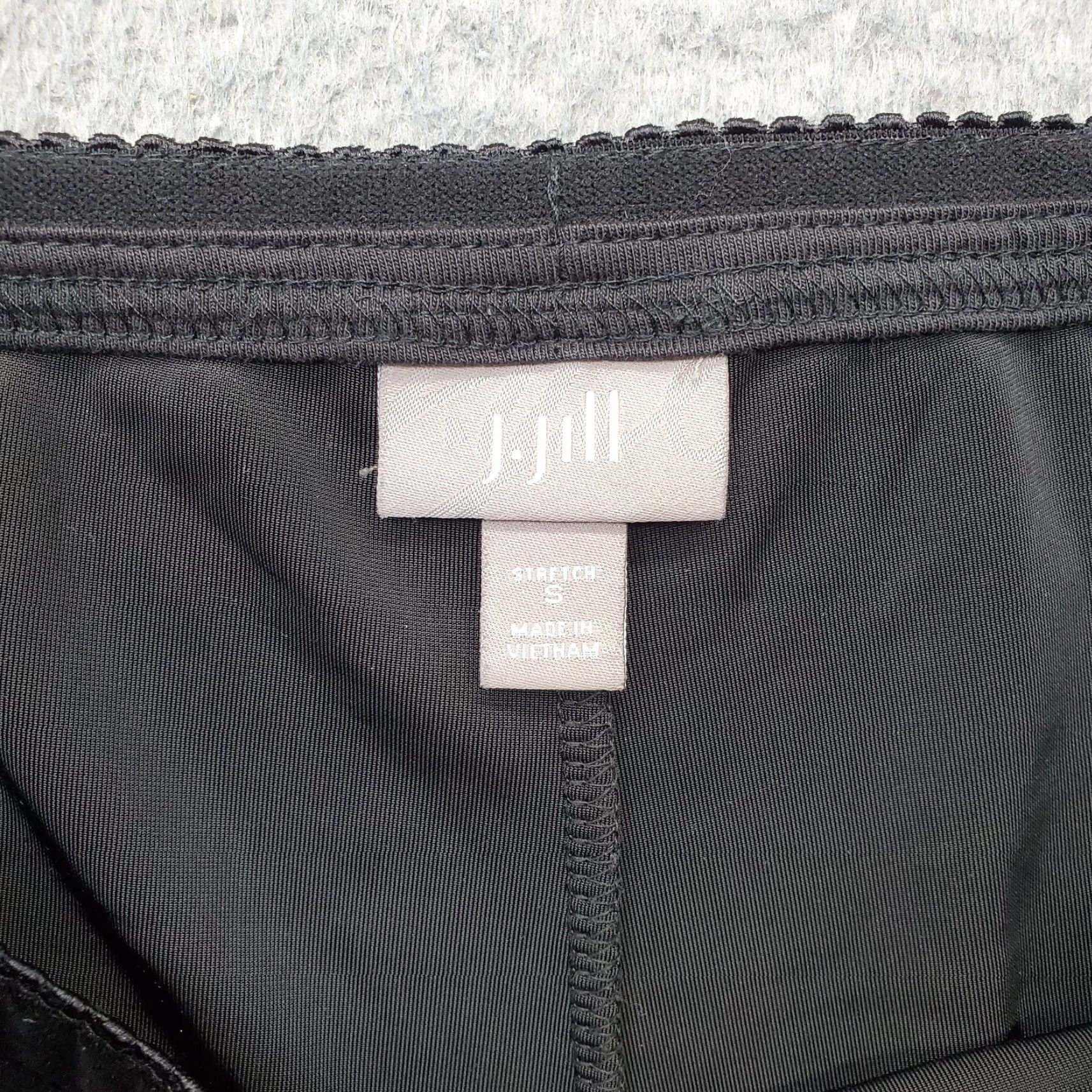 J. Jill J. Jill Velvet Pants Womens S Black Stretch Elastic Waistband Pull On Wide-Leg Pants Size 28" / US 6 / IT 42 - 7 Thumbnail