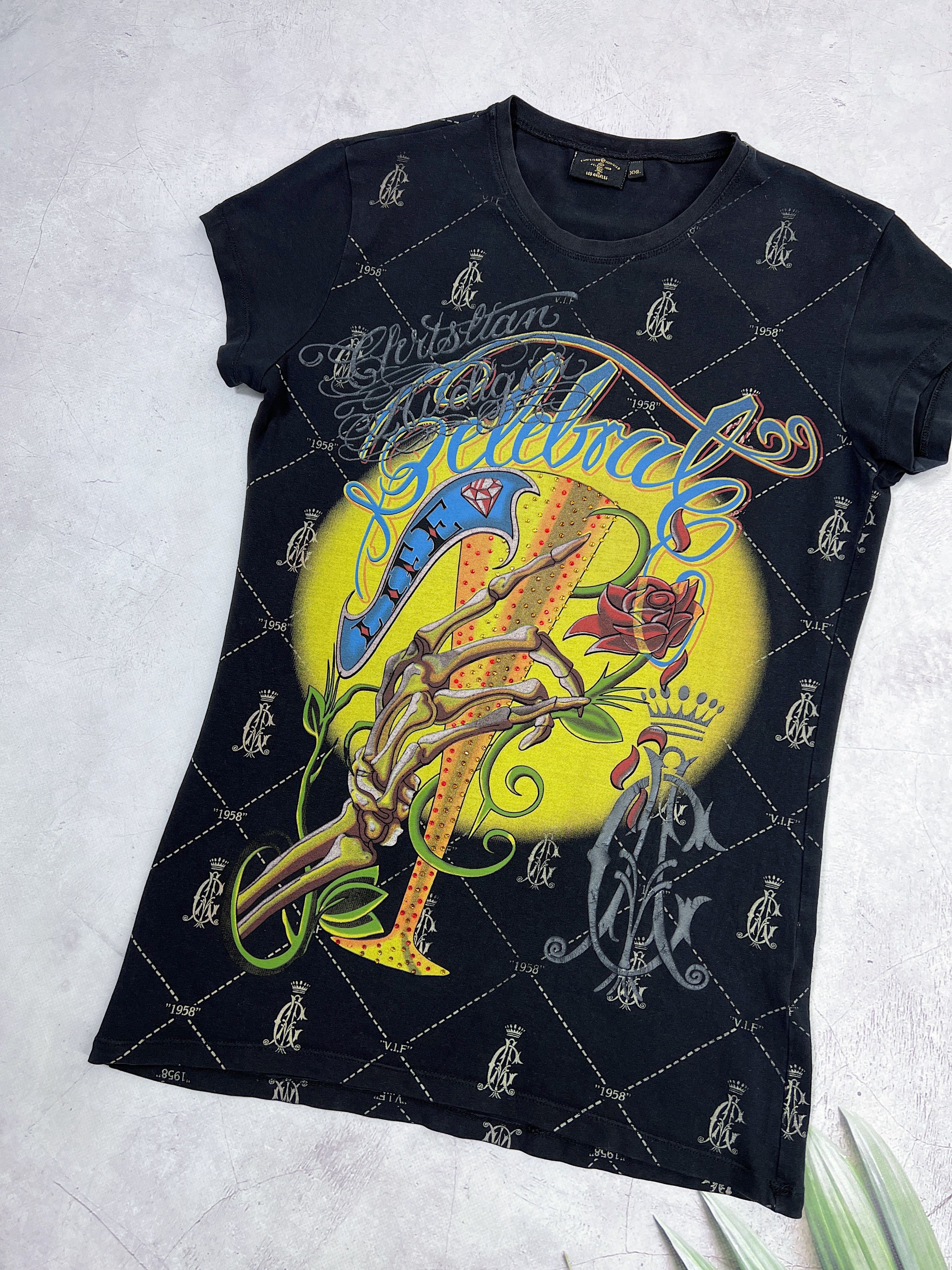 Christian Audigier × Ed Hardy × Vintage Christian Audigier T-Shirt Celebrate Life Ed Hardy Size M / US 6-8 / IT 42-44 - 2 Thumbnail