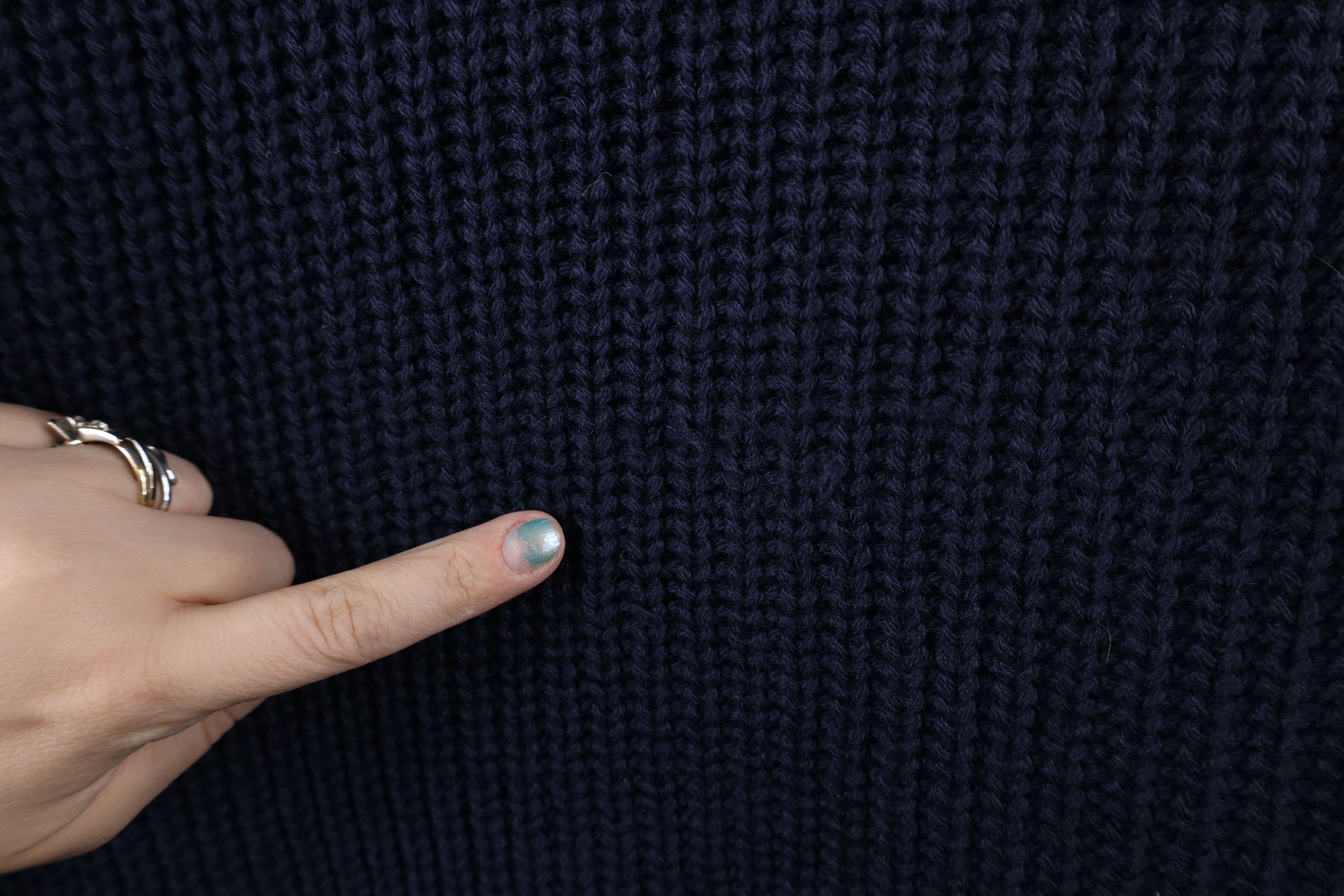 Vintage Vintage 90s Streetwear Ribbed Knit Crewneck Sweater Blue USA Size US L / EU 52-54 / 3 - 8 Thumbnail