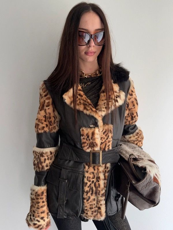 Vintage Real leather and fur jacket Size M / US 6-8 / IT 42-44 - 2 Thumbnail
