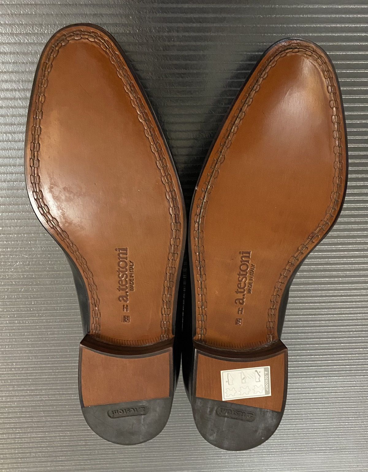 Testoni a.testoni 🇮🇹 black calf leather metal vamp moccasin 9 NEW Size US 9 / EU 42 - 9 Thumbnail