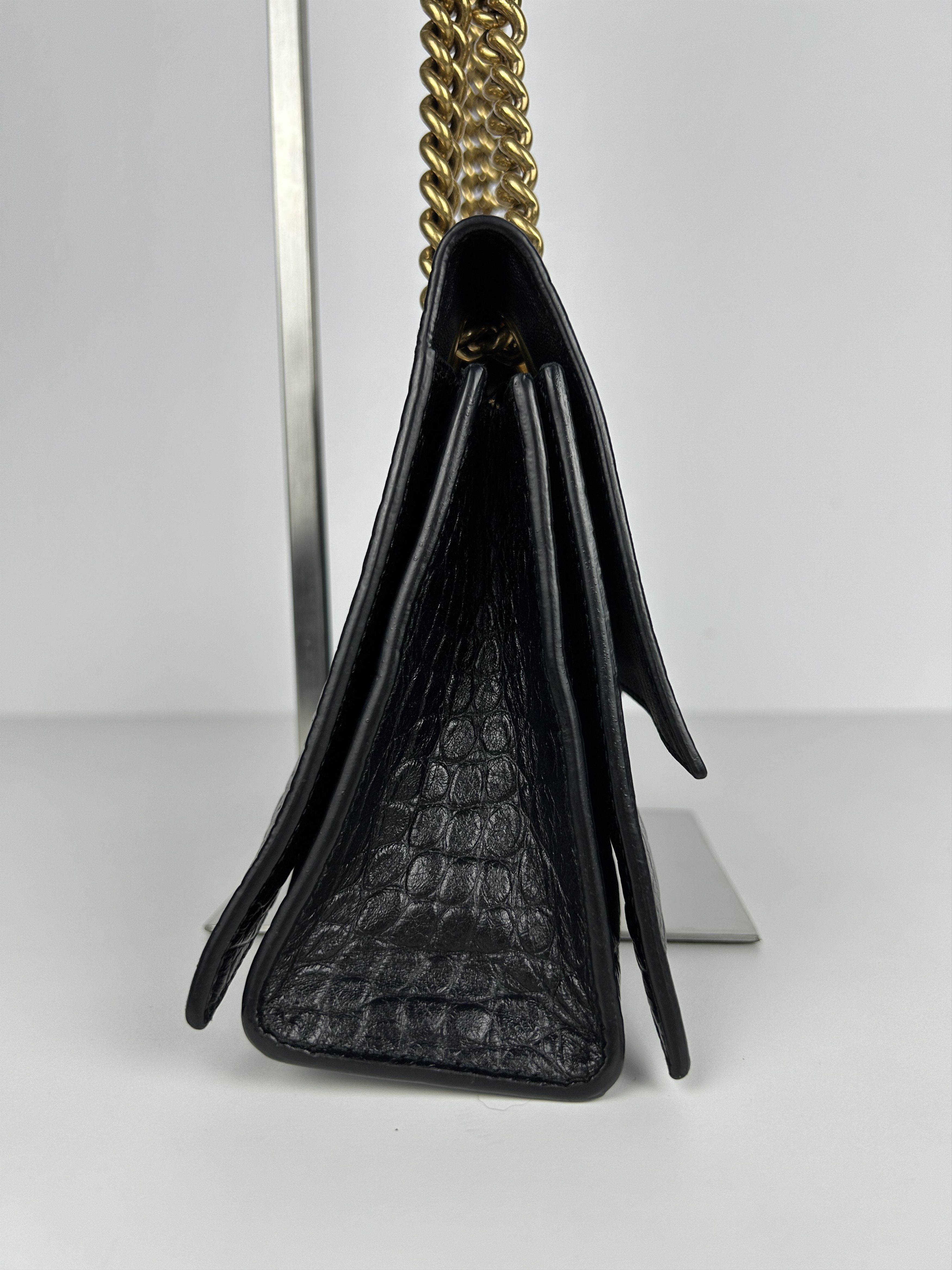 Balenciaga Balenciaga hourglass in black embossed calf leather Size ONE SIZE - 9 Thumbnail